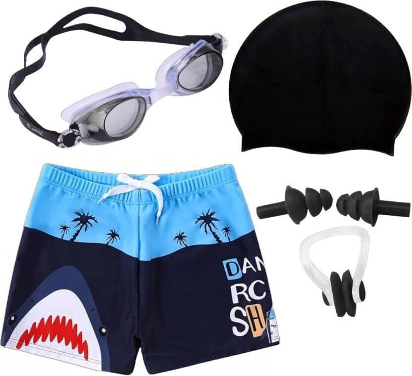 Lebami Boys Swimming Suit Sets ( Pack of 1 , Black )