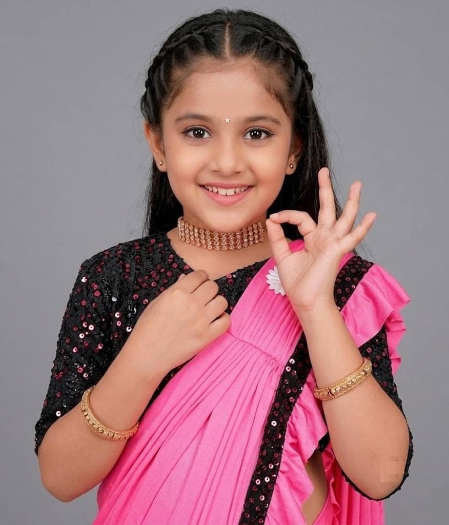 Lycra Ready To Wear Saree For Girls ( Pink , Pack of 1 ) - Image 5