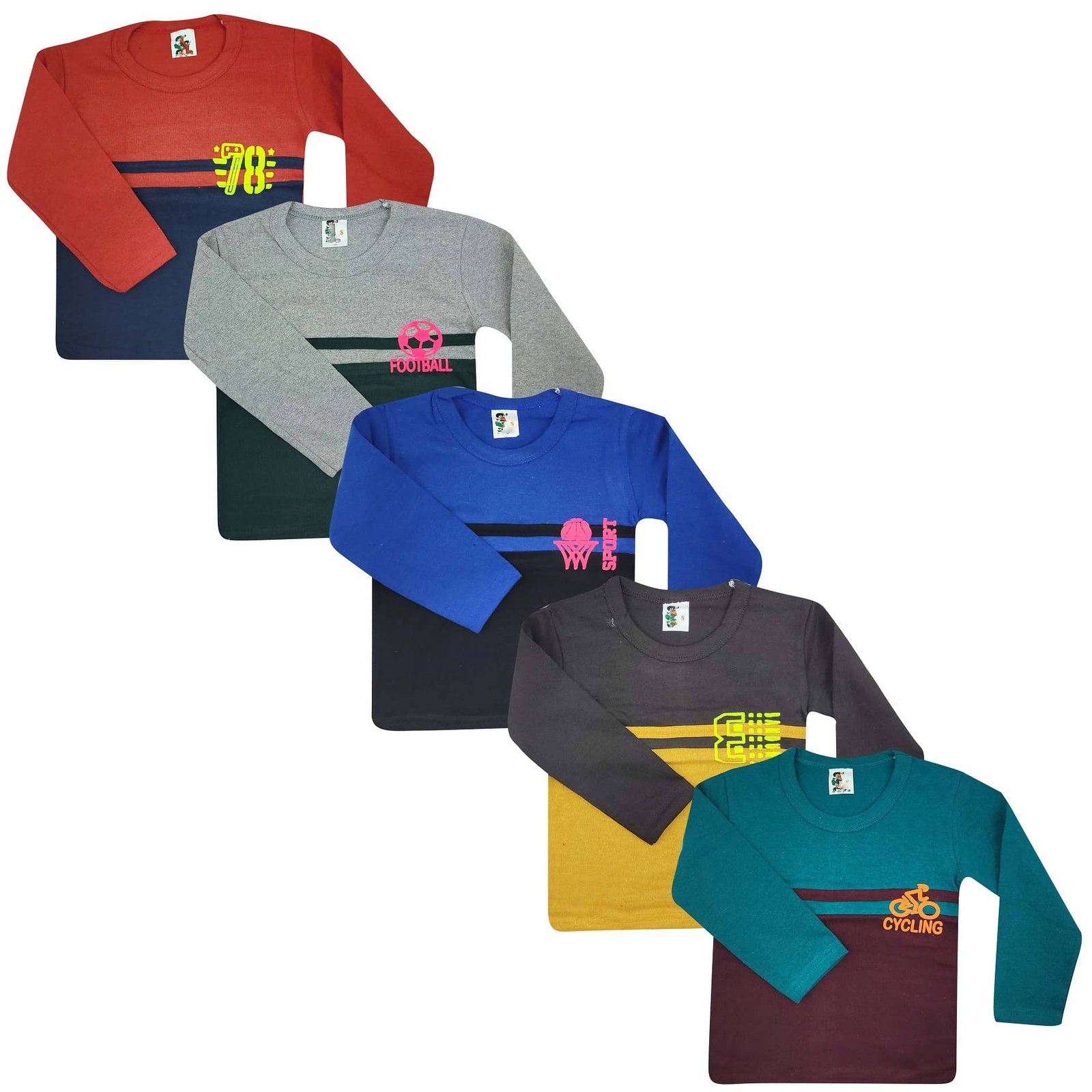 Jisha Pack of 5 Boys Cotton T-Shirt & Pants Set ( Multicolor ) - Image 2