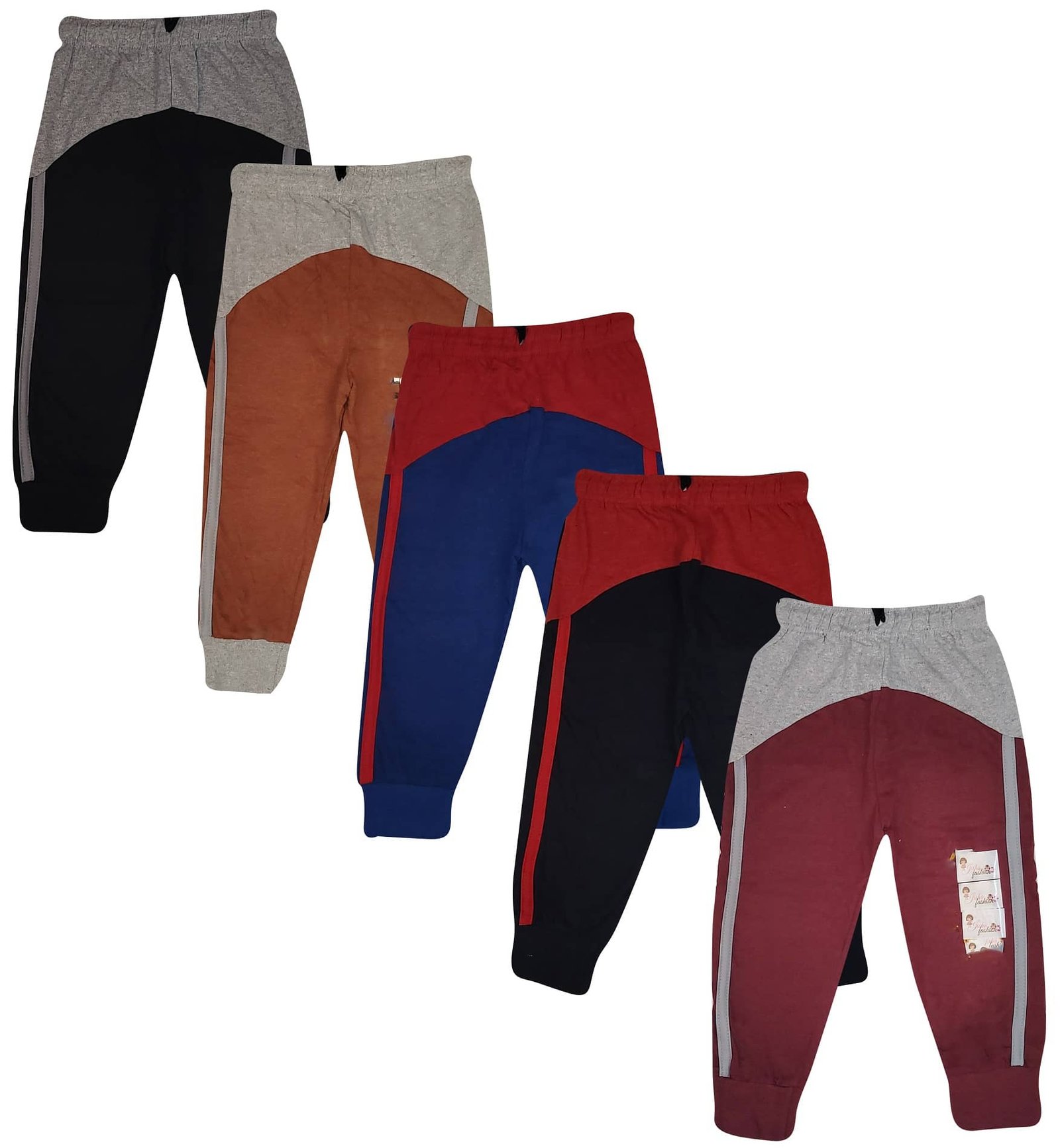 Jisha Pack of 5 Boys Cotton T-Shirt & Pants Set ( Multicolor ) - Image 3