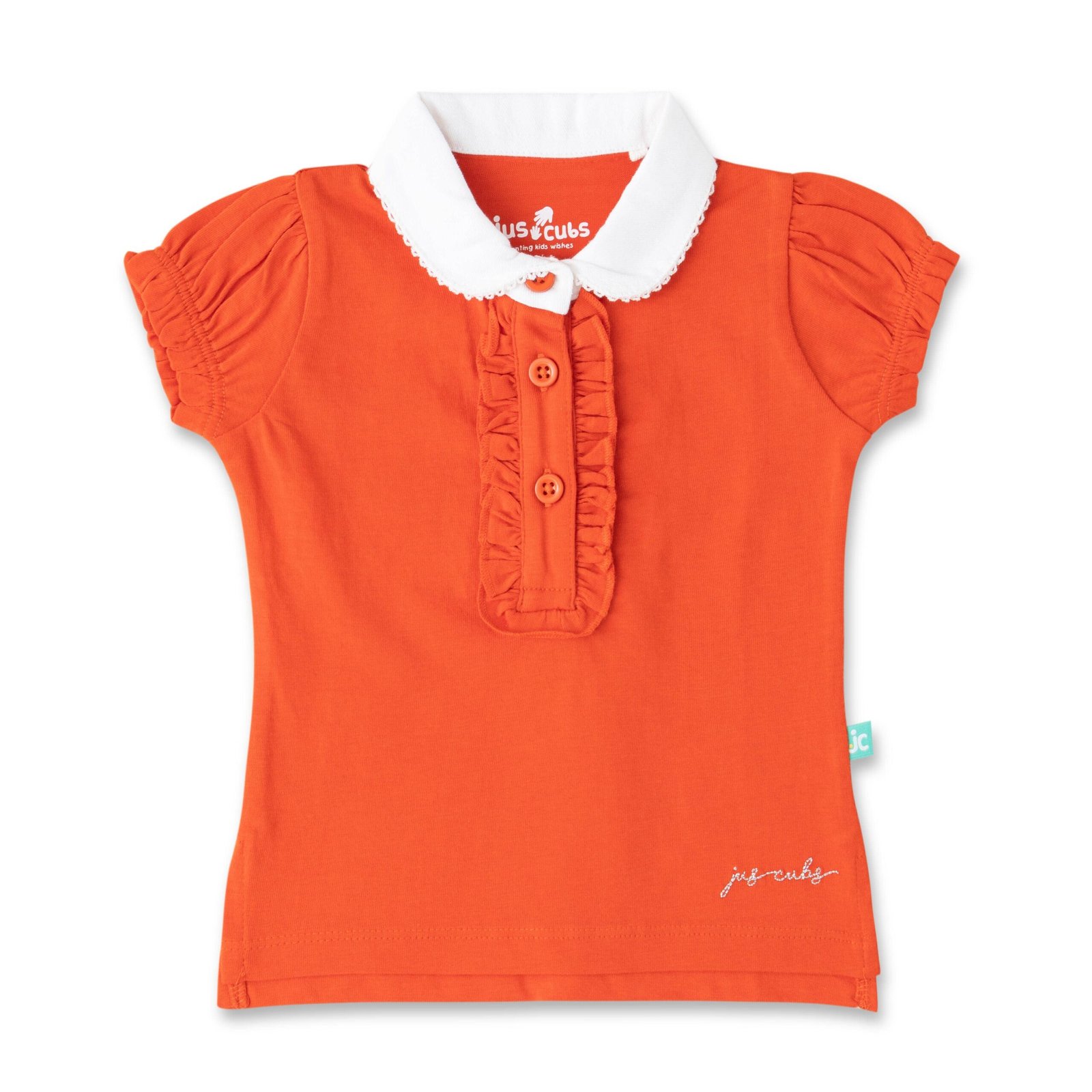 Juscubs Pack of 1 Girls Cotton T-Shirt ( Orange )