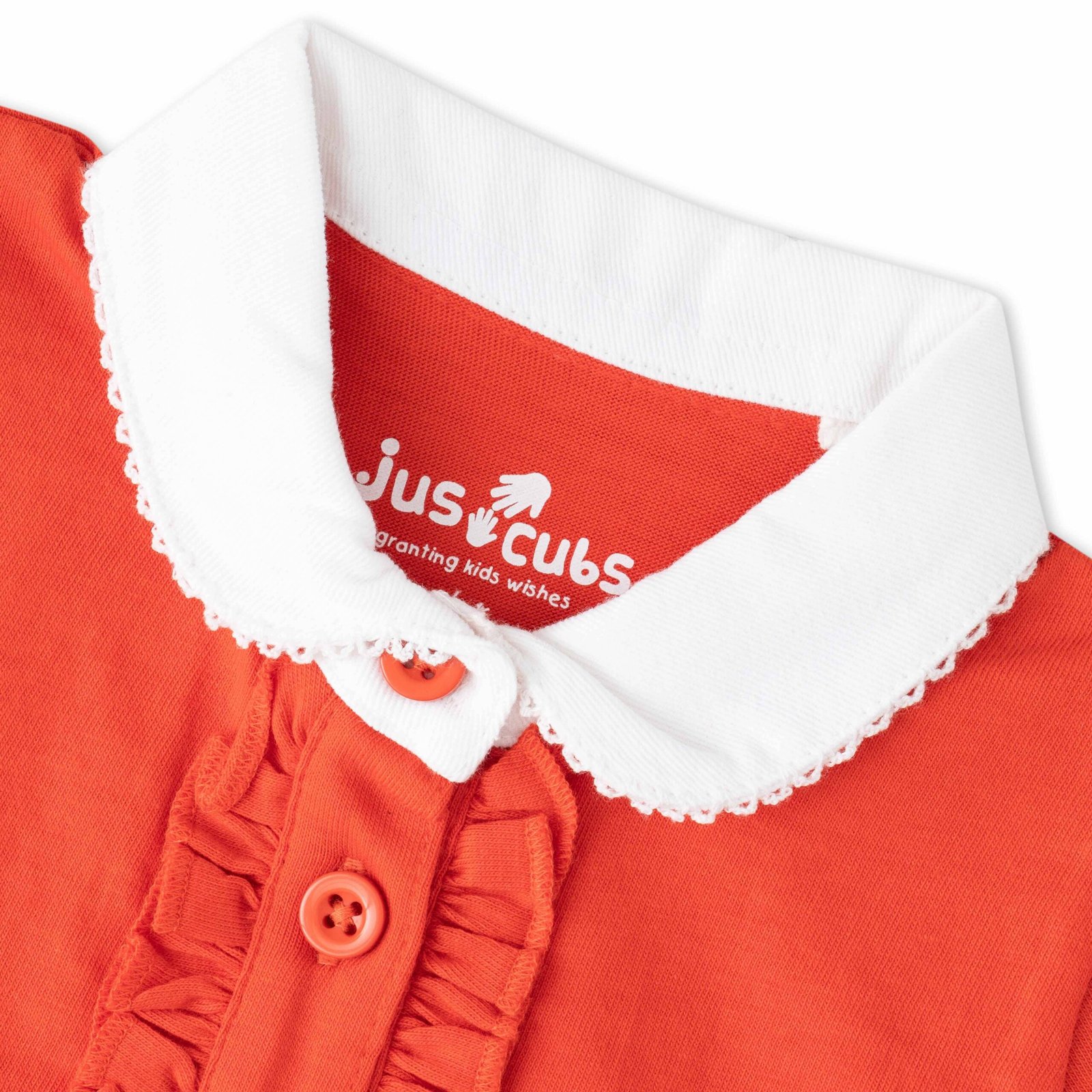 Juscubs Pack of 1 Girls Cotton T-Shirt ( Orange ) - Image 4