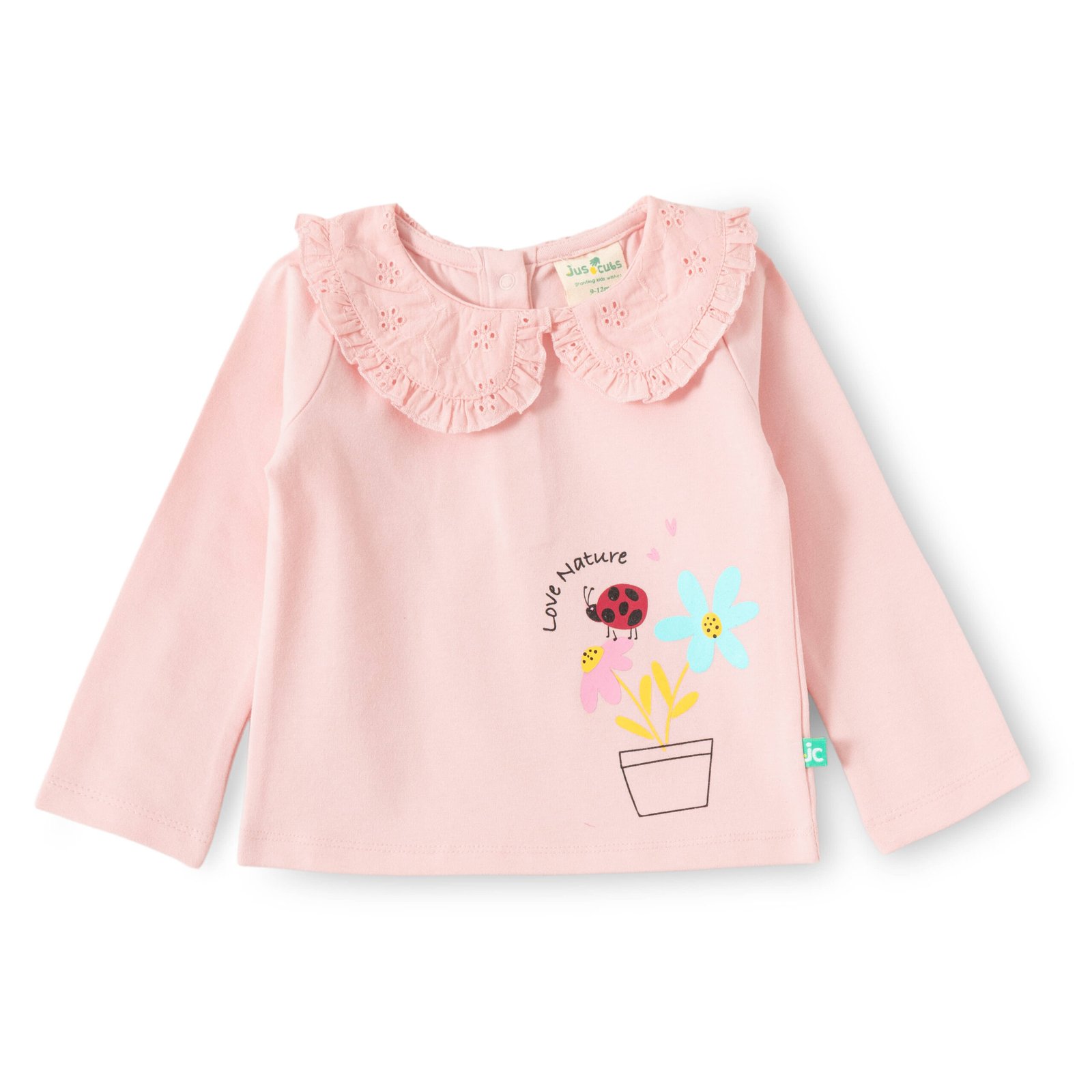 Juscubs Pack of 1 Baby Girls 100% Cotton Top ( Pink )