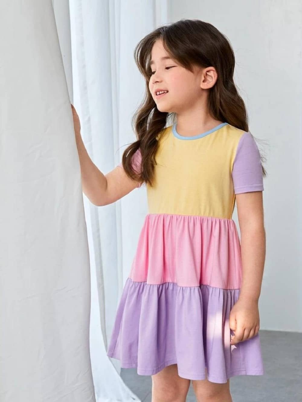 Cotton Frock For Girls ( Pack of 1 , Multicolor ) - Image 2