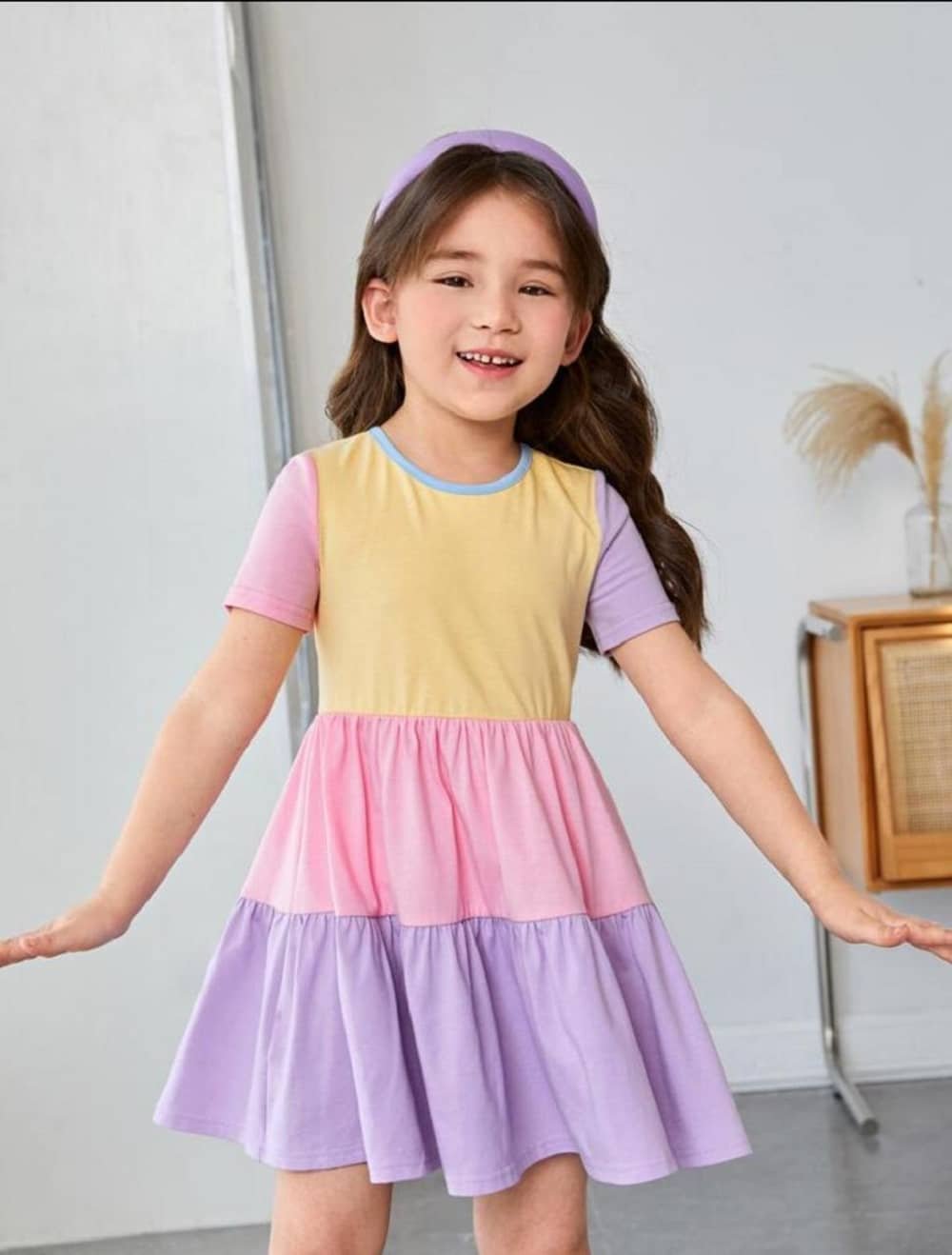 Cotton Frock For Girls ( Pack of 1 , Multicolor ) - Image 3