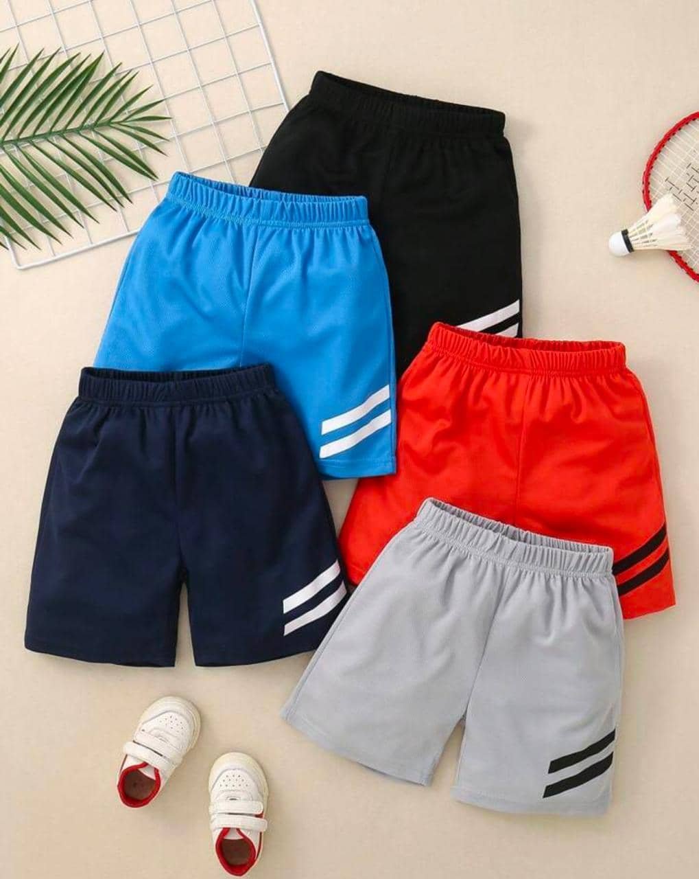 Pack of 5 Cotton Blend Shorts For Boys ( Multicolor )