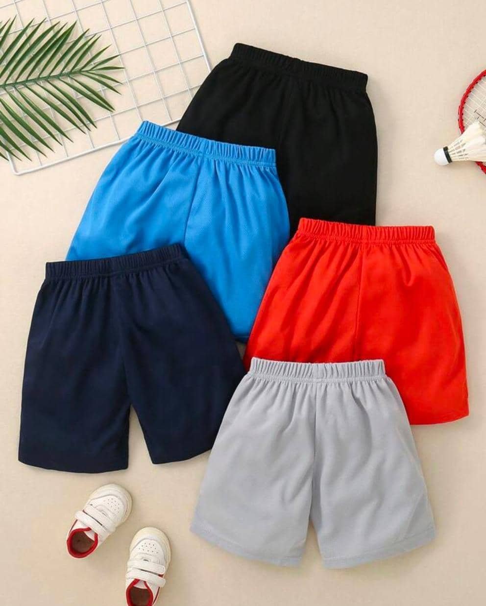Pack of 5 Cotton Blend Shorts For Boys ( Multicolor ) - Image 3