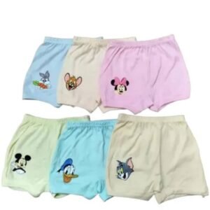 Pack of 6 Cotton Panties For Girls ( Multicolor )