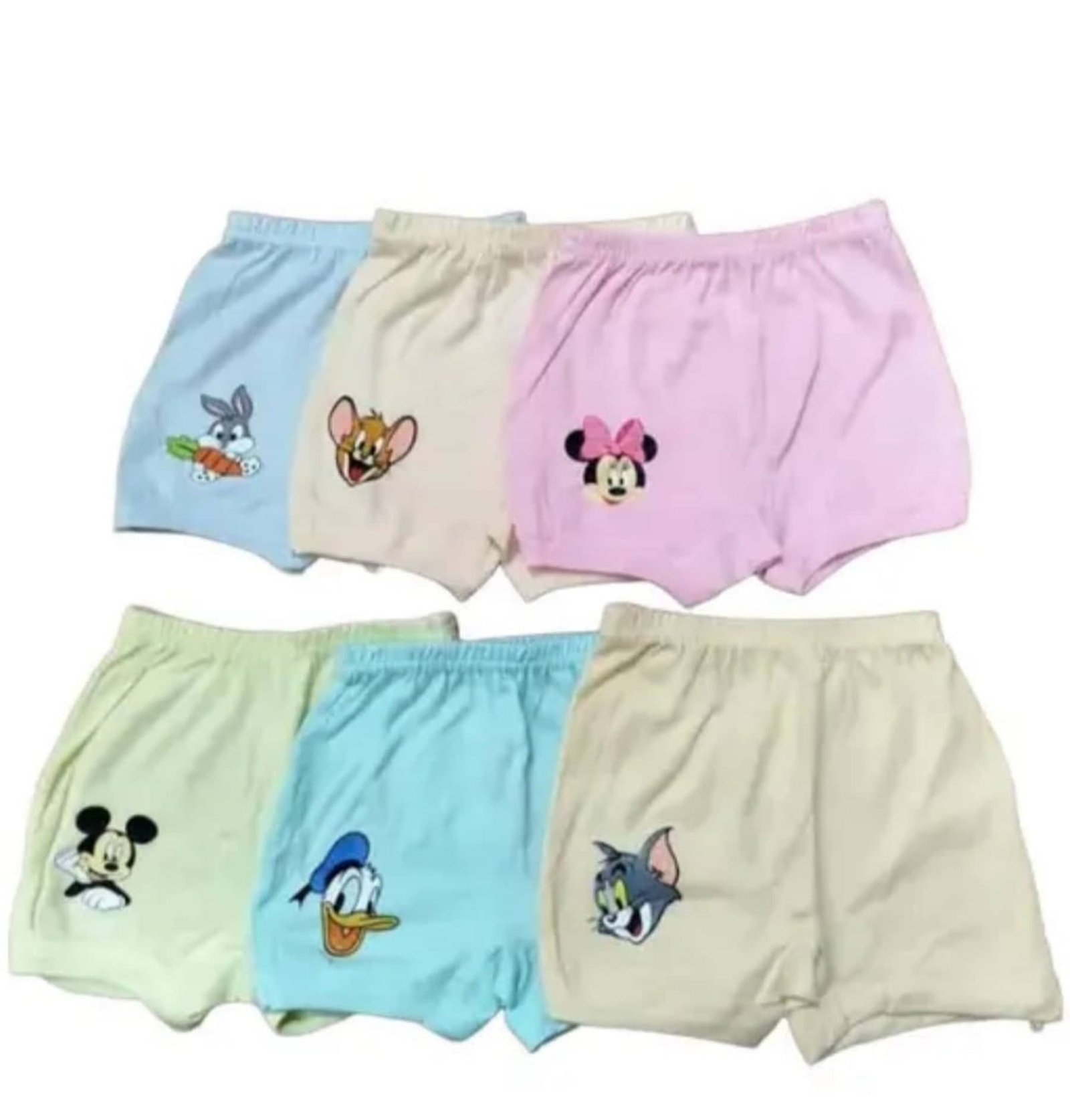 Pack of 6 Cotton Panties For Girls ( Multicolor )