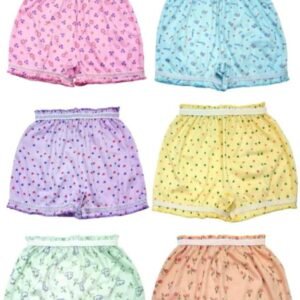 Pack of 6 Cotton Bloomers For Baby Girls ( Multicolor )