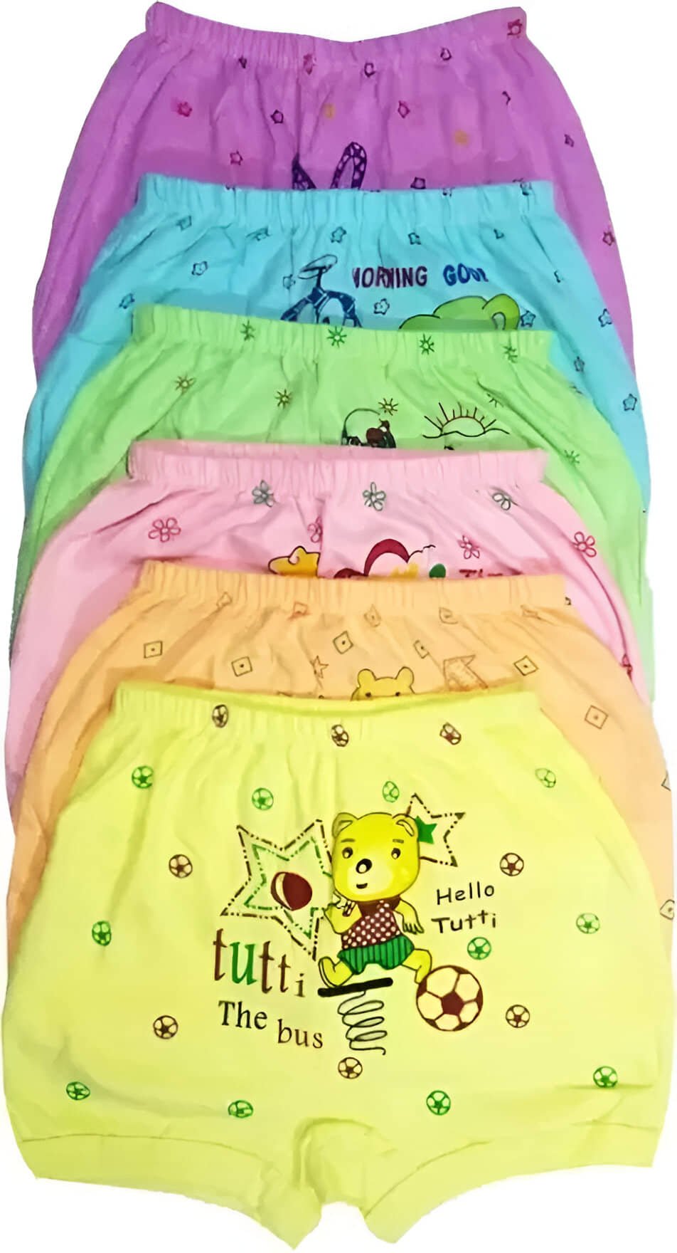Enterprises Pack of 6 Baby Boys Cotton Briefs ( Multicolor )