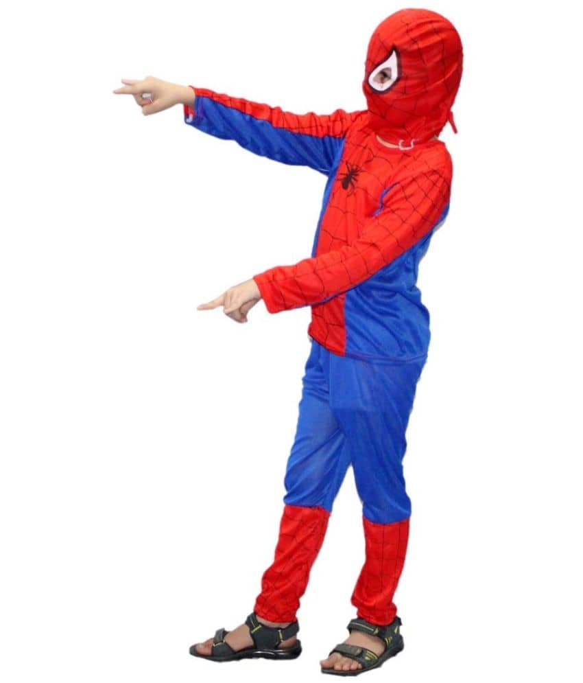 Kaku Fancy Dresses Spider Super Hero Costume -Red & Blue, 5-6 Years, for Boys - Image 2