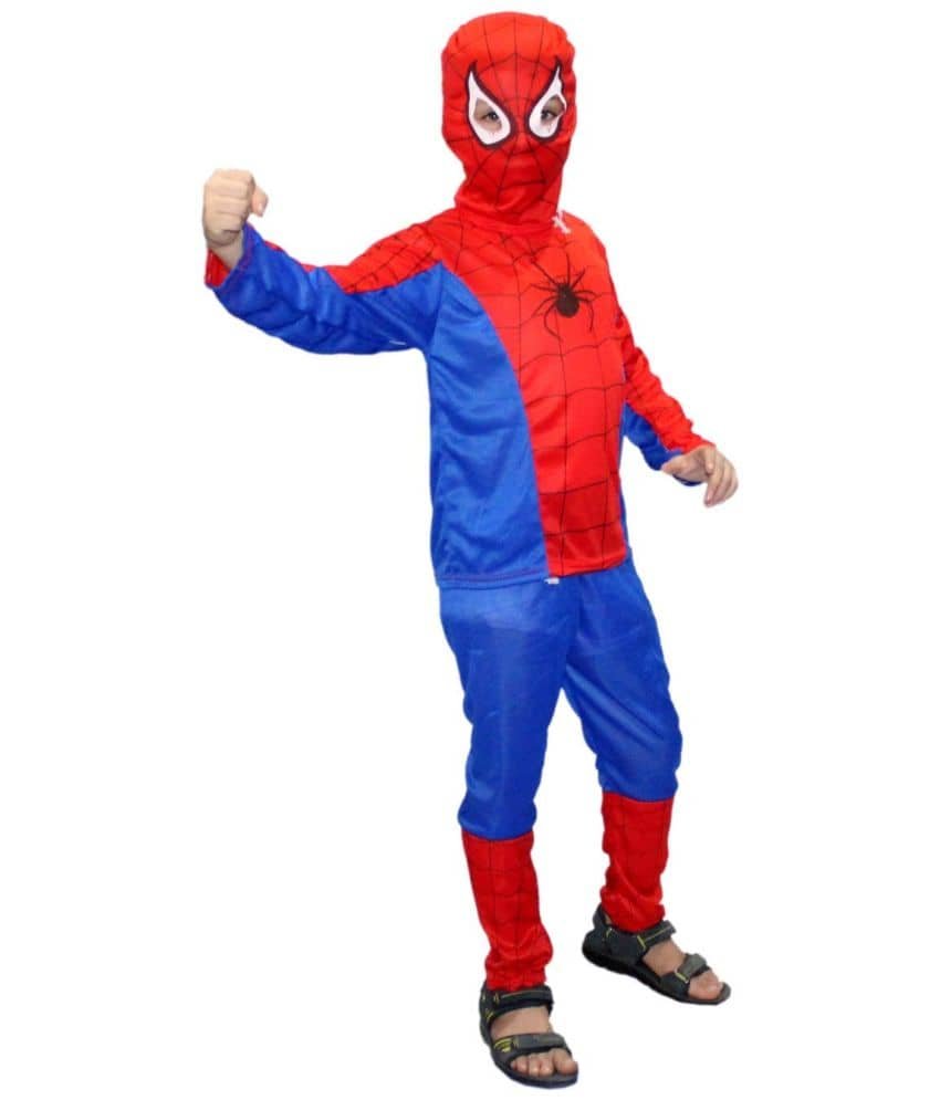Kaku Fancy Dresses Spider Super Hero Costume -Red & Blue, 5-6 Years, for Boys - Image 5