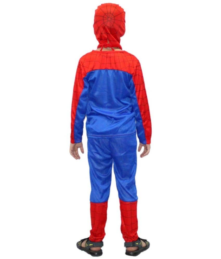 Kaku Fancy Dresses Spider Super Hero Costume -Red & Blue, 5-6 Years, for Boys - Image 6