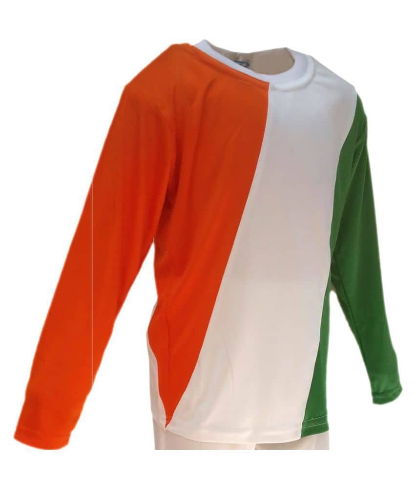 Kaku Fancy Dresses Tri Color T-shirt Costume For Kids Independence Day/Republic Day/School Annual function/Theme Party/Competition/Stage Shows/Birthday Party Dress - Image 2