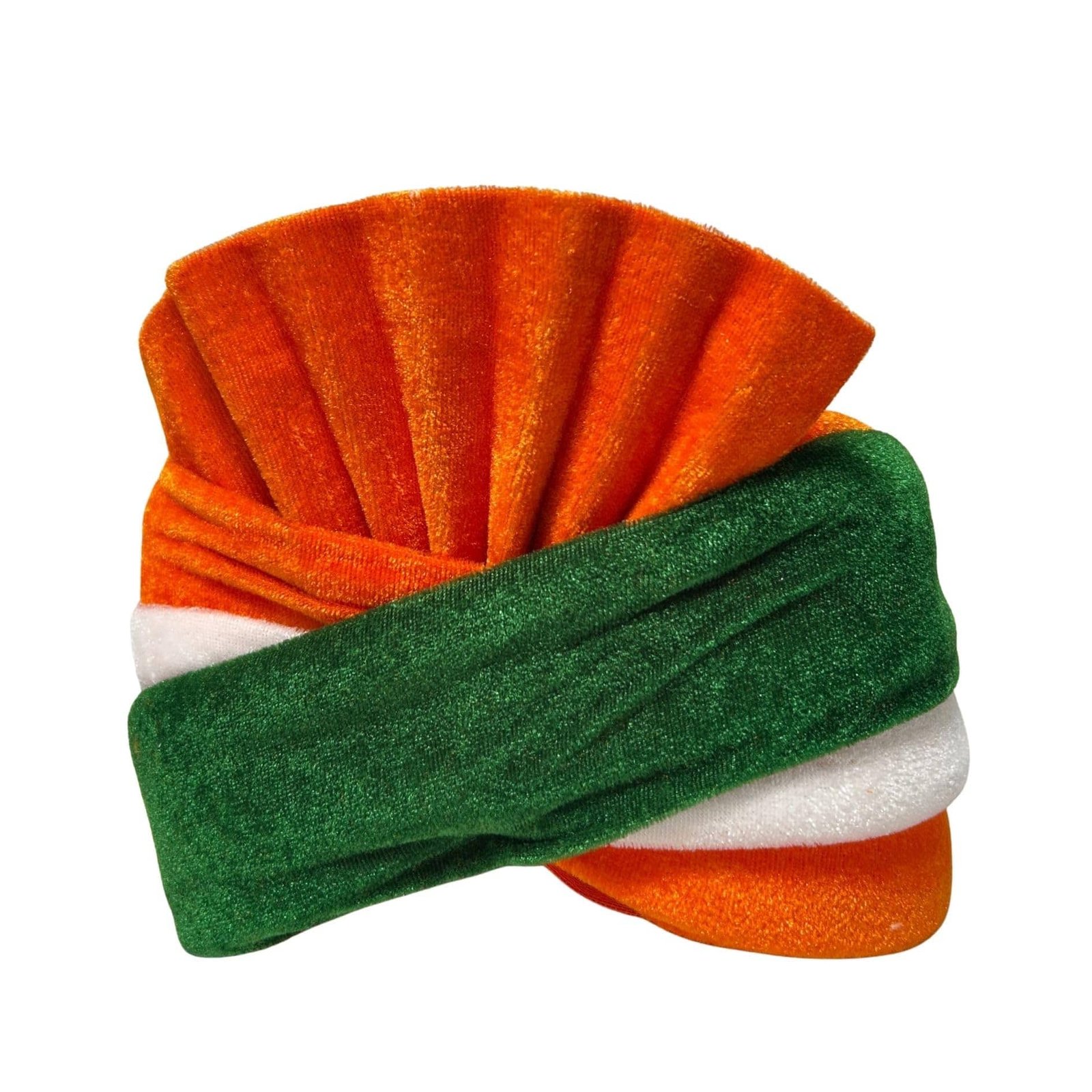 Kaku Fancy Dresses Tricolor Safa for Independence Day/Republic Day for Kids, 3-6 Years (Small Size)