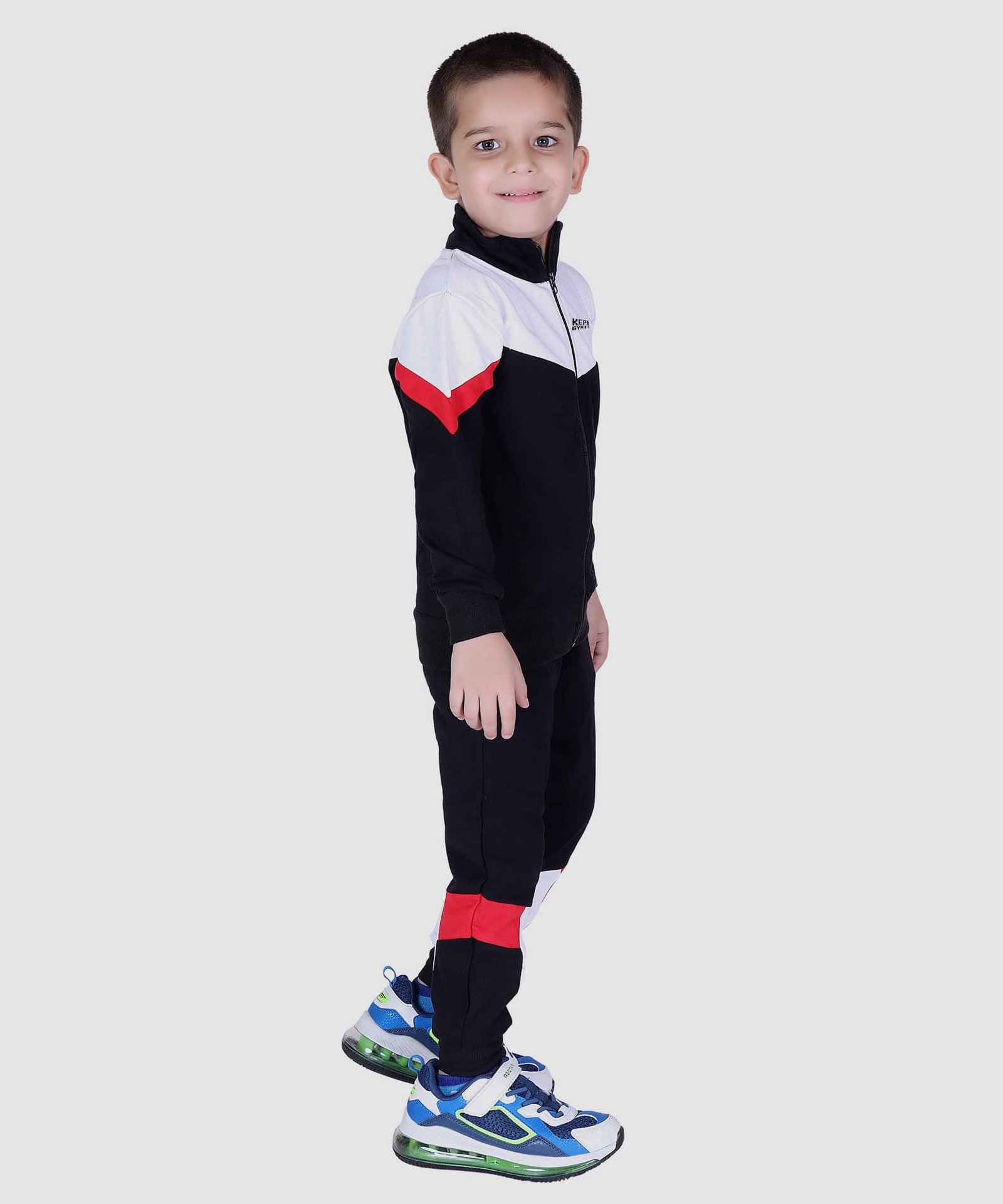 Kepa Colorblock Full Sleeve Tracksuits For Boys SweatShirt Jacket With Jogger - Image 3