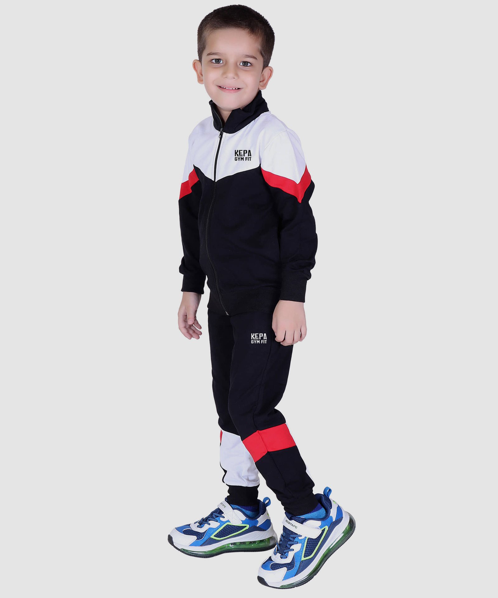 Kepa Colorblock Full Sleeve Tracksuits For Boys SweatShirt Jacket With Jogger - Image 4