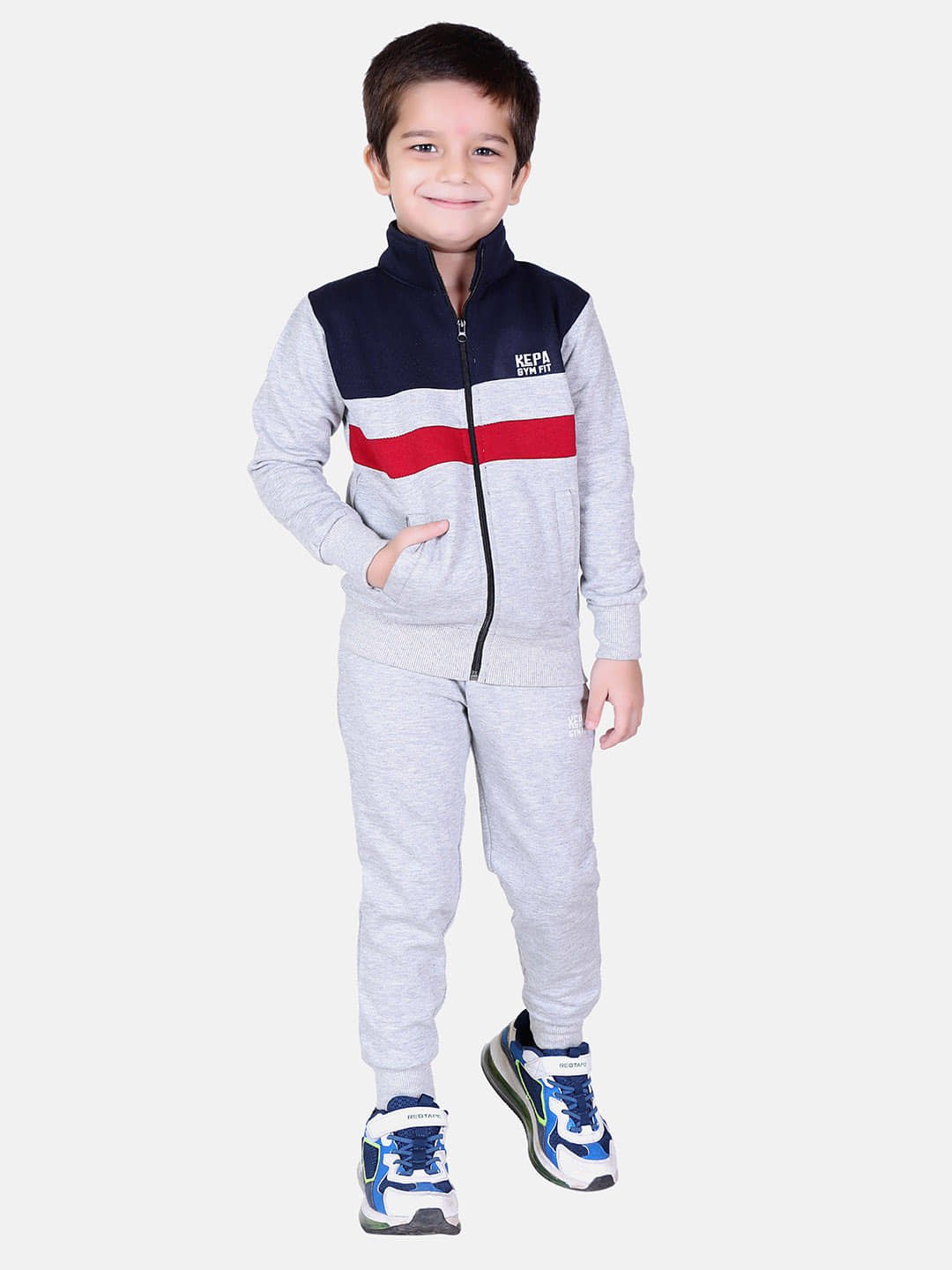 Kepa Colorblock Full Sleeve Tracksuits For Boys SweatShirt Jacket With Jogger