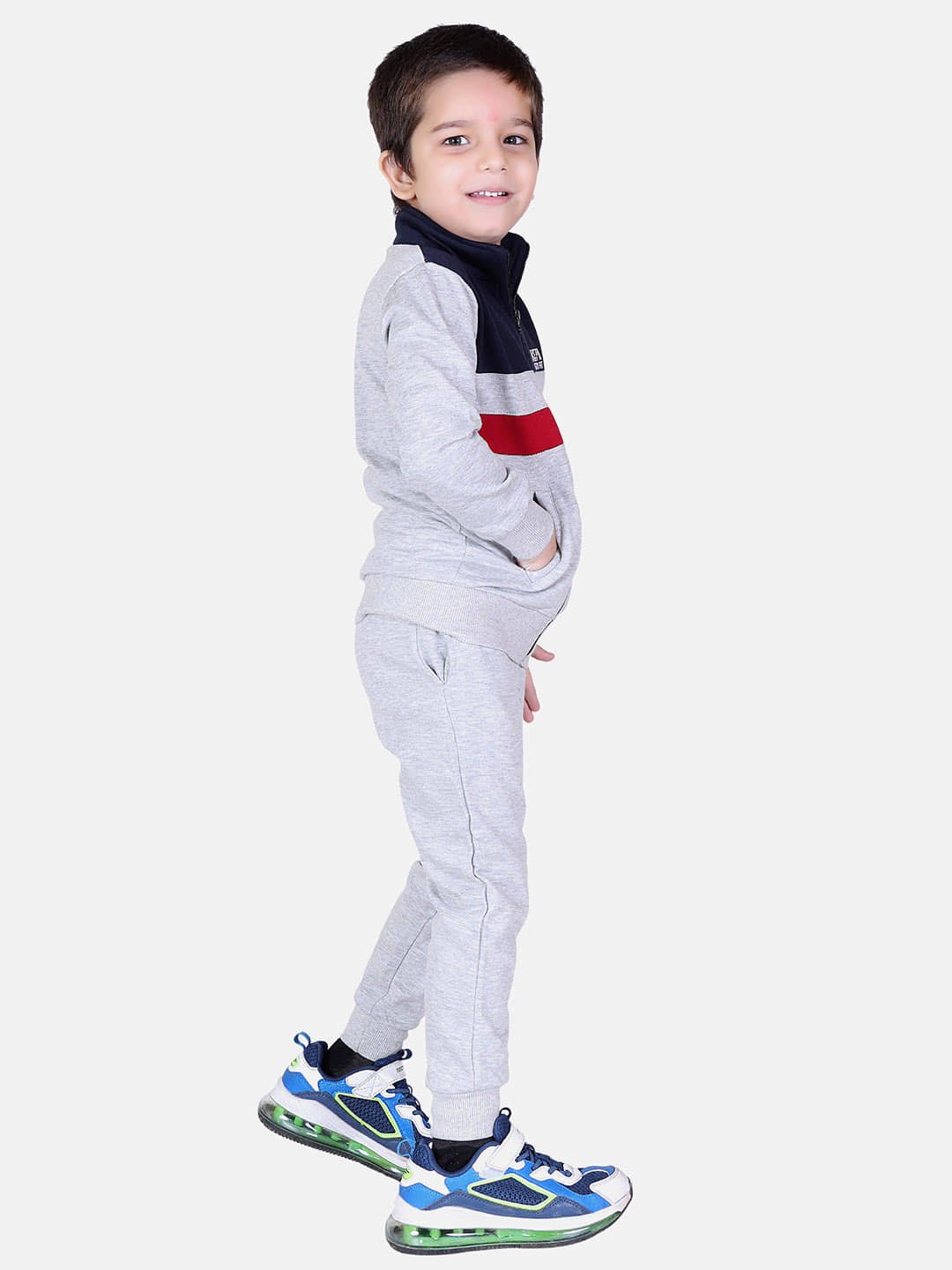 Kepa Colorblock Full Sleeve Tracksuits For Boys SweatShirt Jacket With Jogger - Image 3