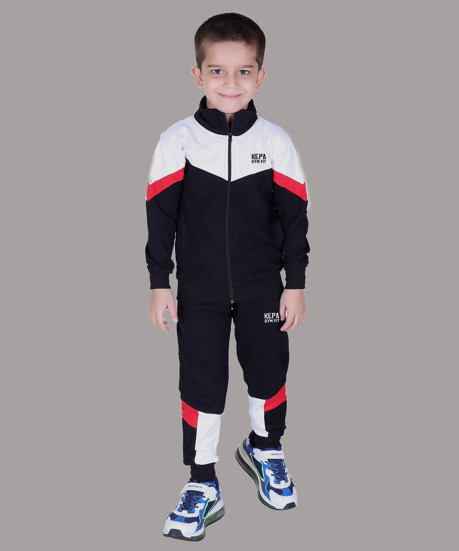 Kepa Pack of 1 Boys Cotton Blend Tracksuit ( Black )