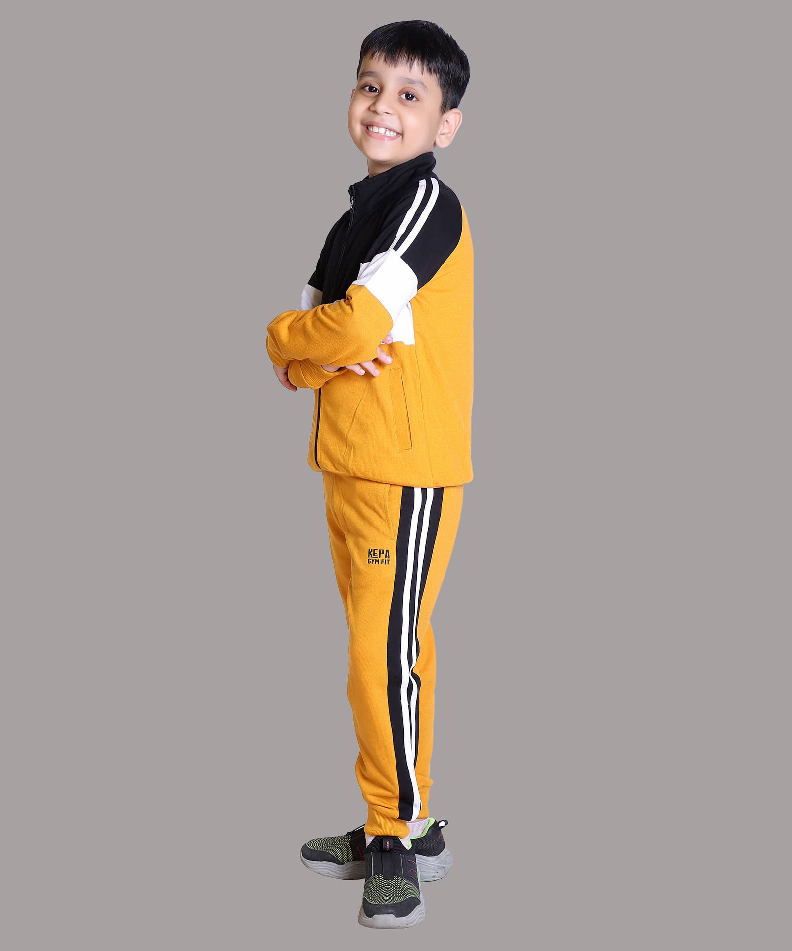 Kepa Pack of 1 Boys Cotton Blend Tracksuit ( Yellow ) - Image 2