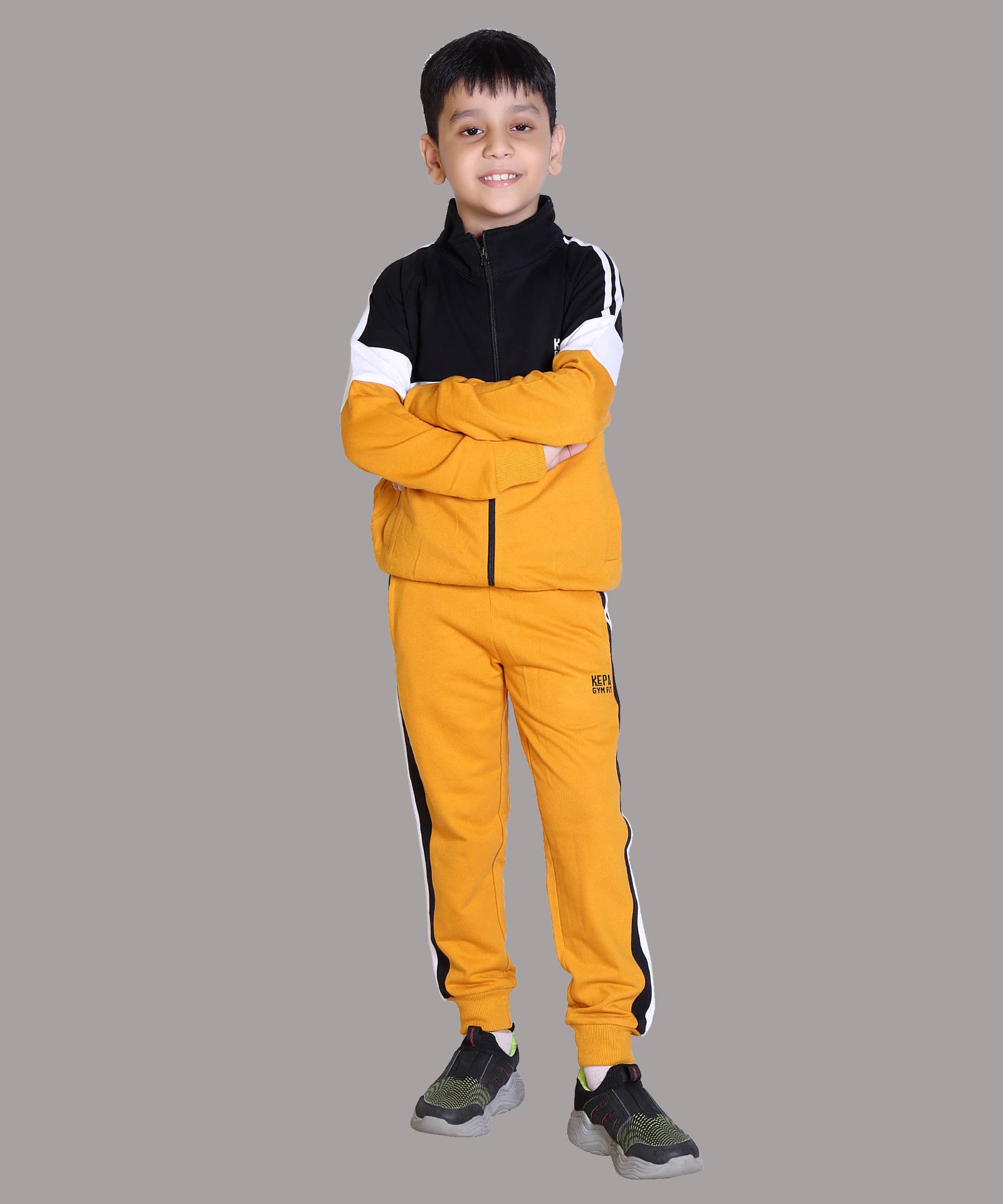 Kepa Pack of 1 Boys Cotton Blend Tracksuit ( Yellow ) - Image 5
