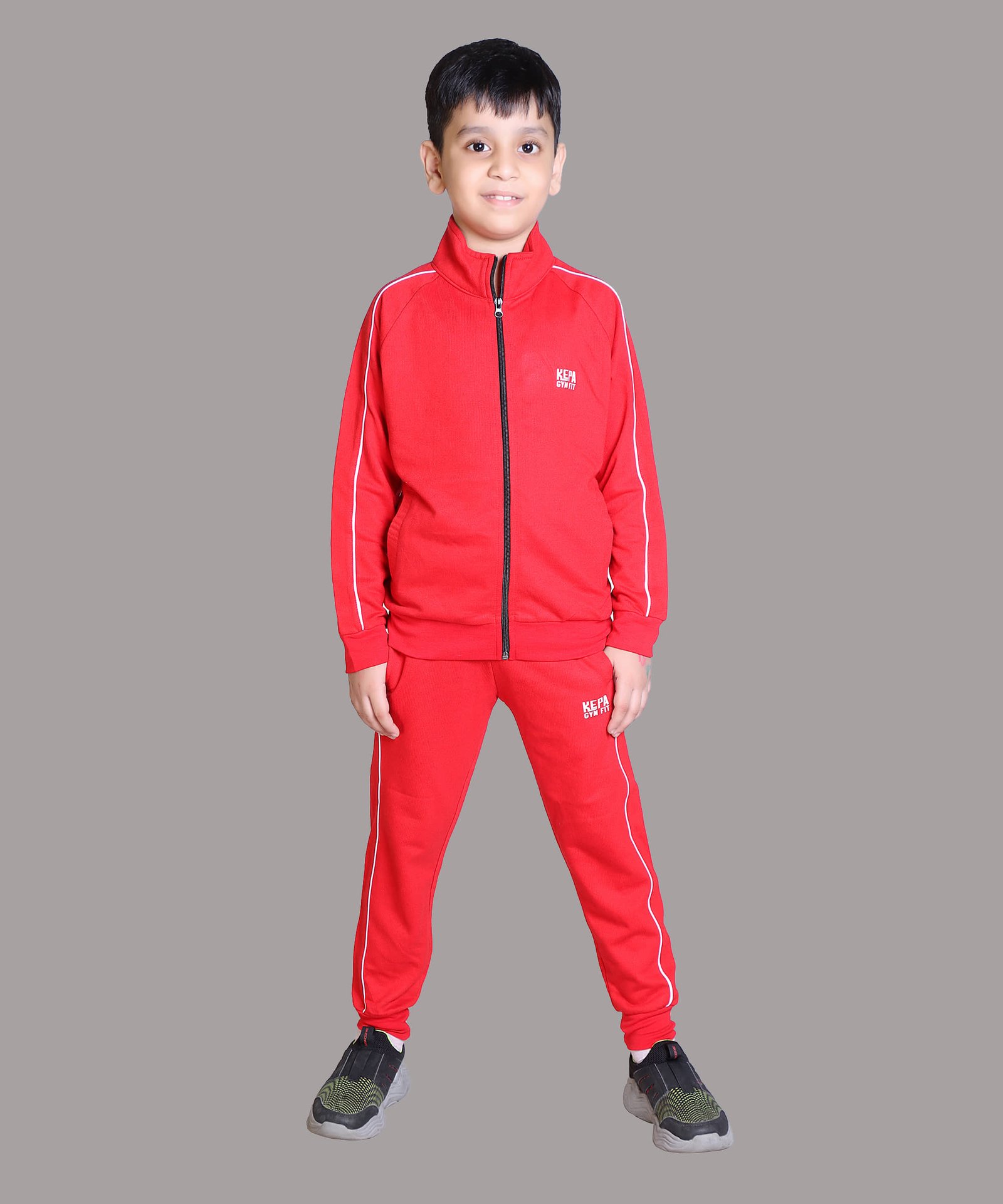 Kepa Pack of 1 Boys Cotton Blend Tracksuit ( Red )