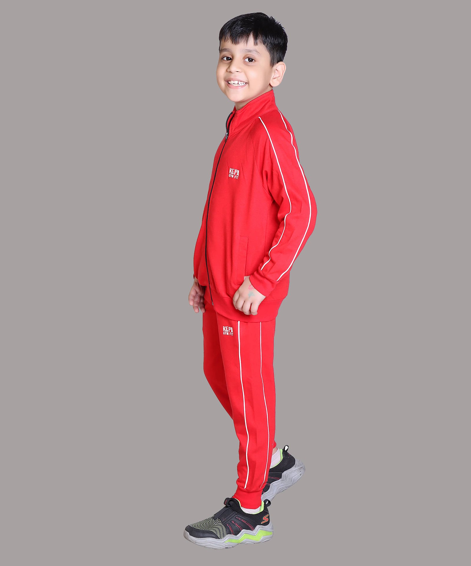 Kepa Pack of 1 Boys Cotton Blend Tracksuit ( Red ) - Image 3
