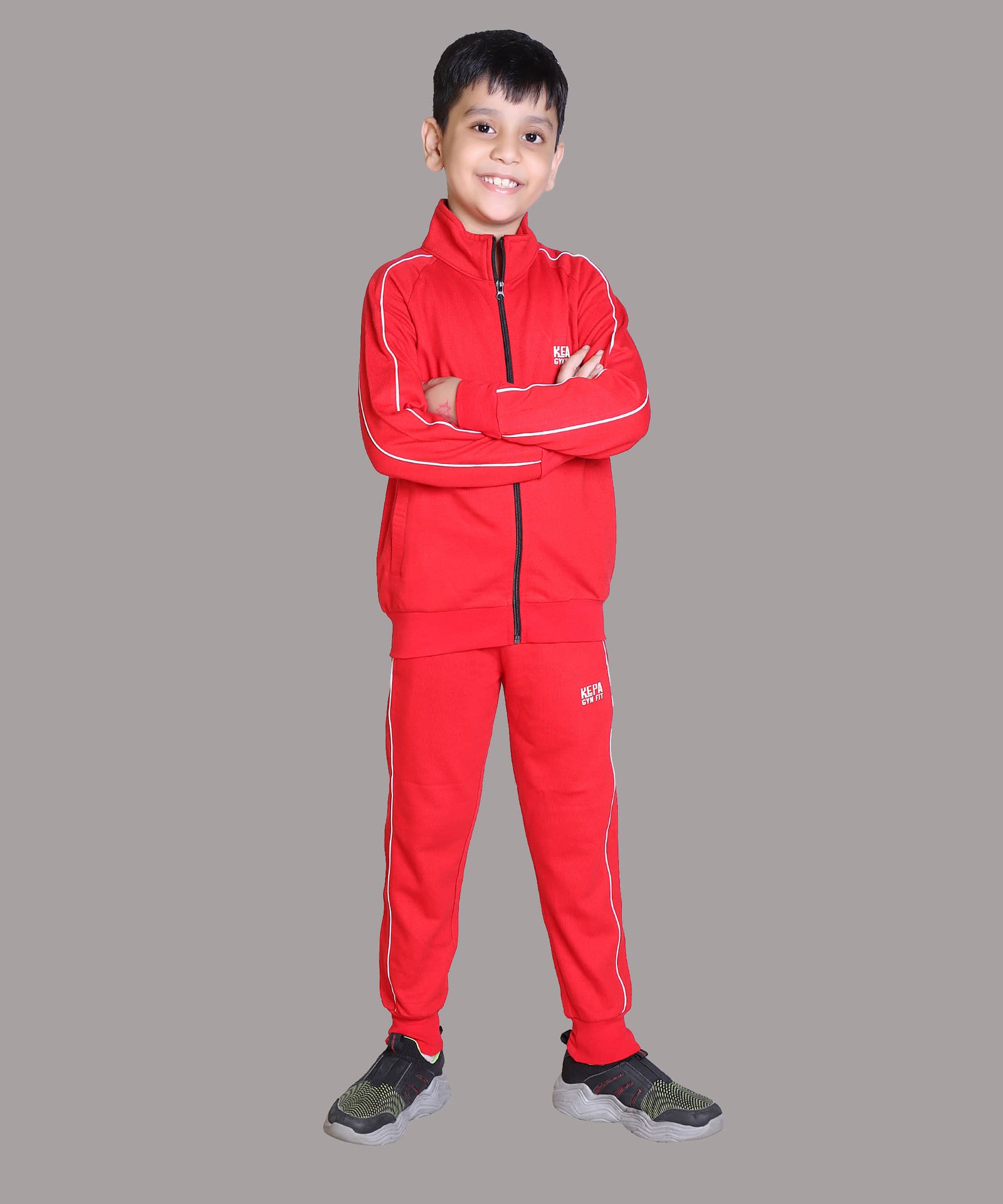 Kepa Pack of 1 Boys Cotton Blend Tracksuit ( Red ) - Image 5