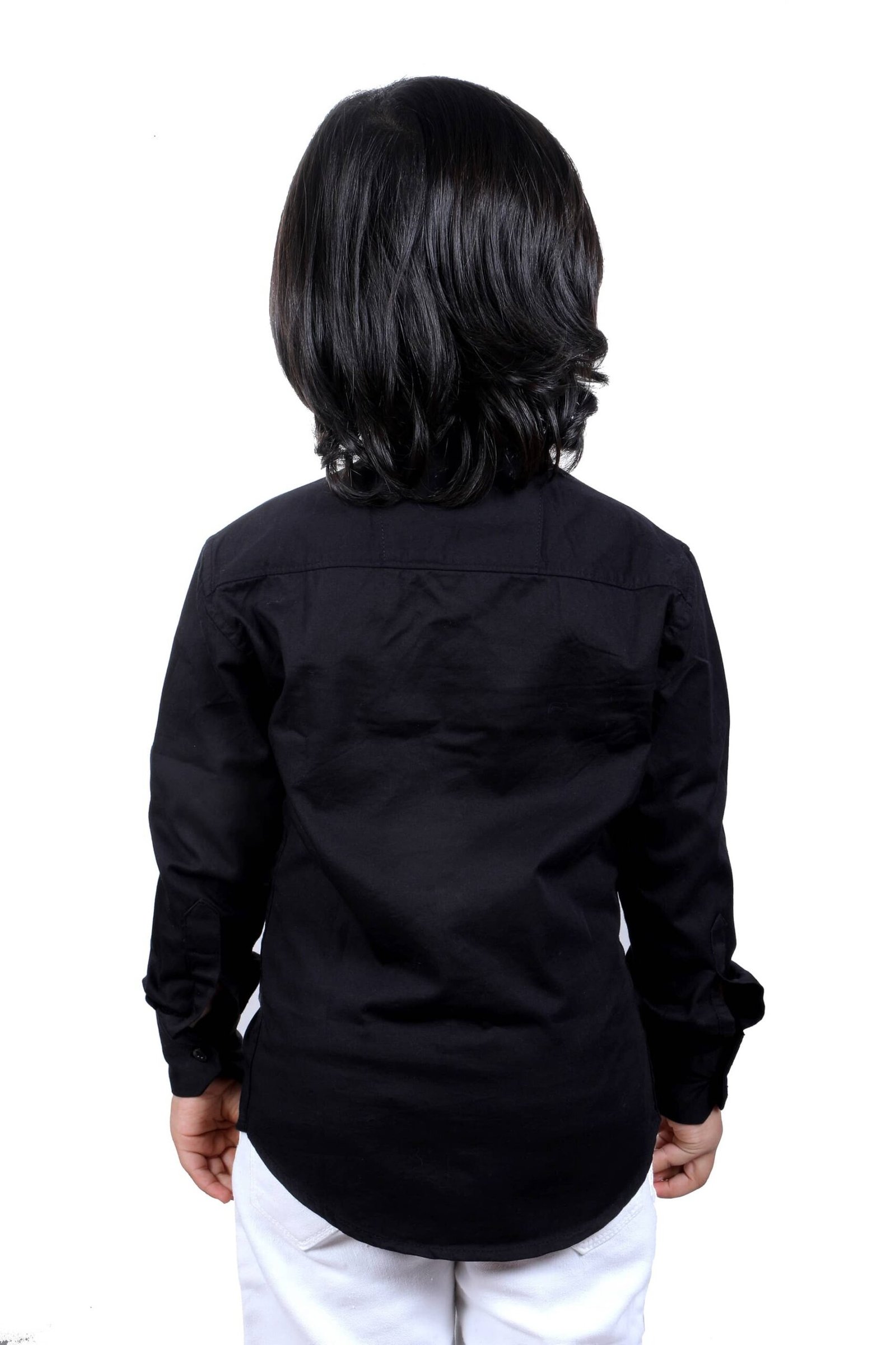 Qurobri Pack of 1 Boys Cotton Blend Full Sleeves Shirt ( Black ) - Image 2
