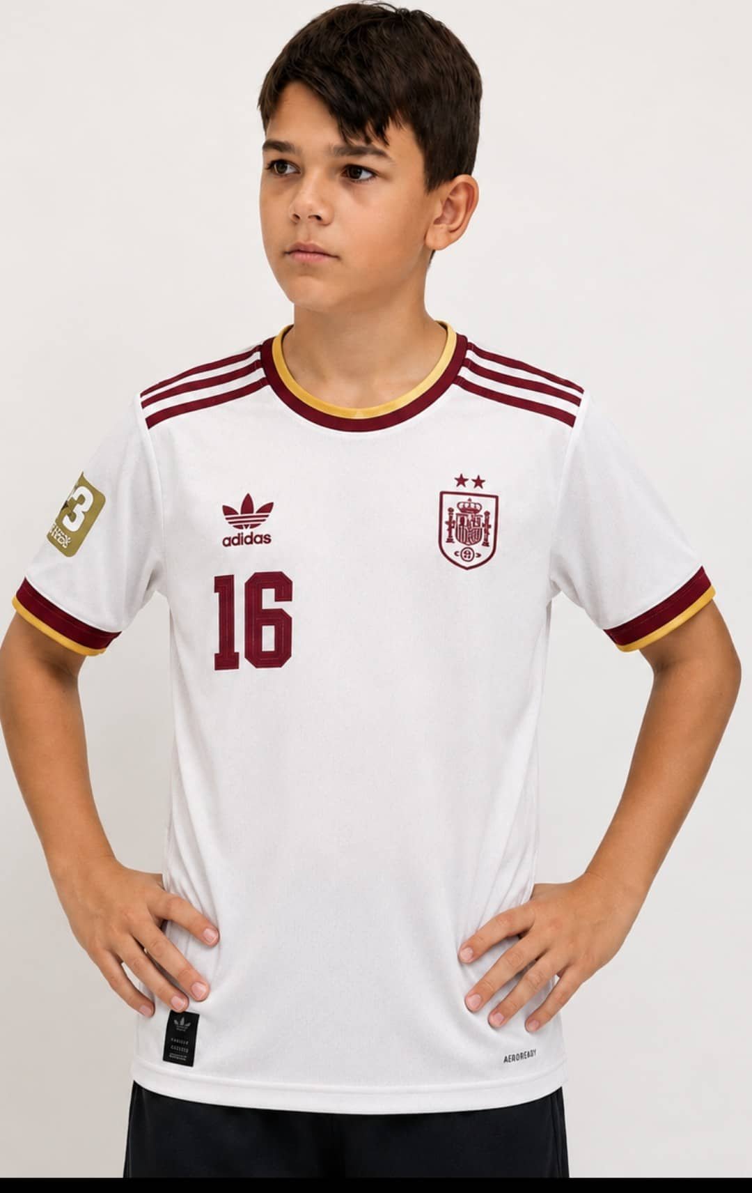 Kids Collection Pack of 1 Boys Polyester Jersey ( White )