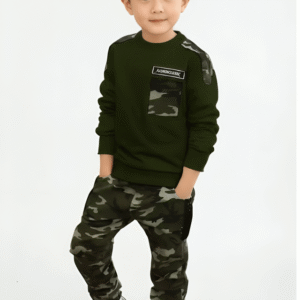 Klotz Pack of 1 Boys Lycra T-Shirt & Trackpants Set ( Green )