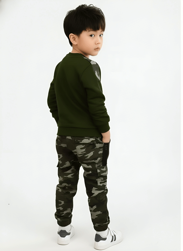 Klotz Pack of 1 Boys Lycra T-Shirt & Trackpants Set ( Green ) - Image 3