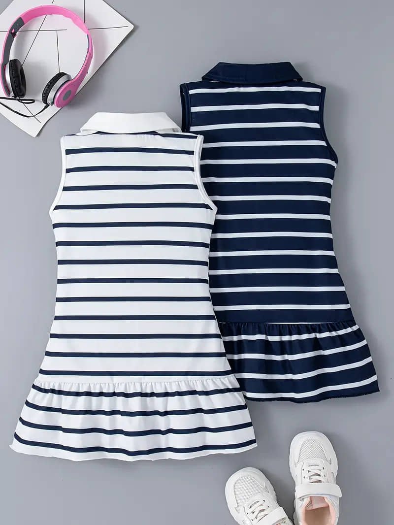 Knit Vey Cotton Frock For Girls ( Pack of 2 , Multicolor ) - Image 2
