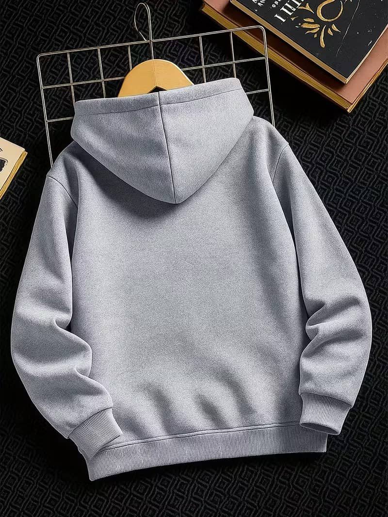 Knit Vey Pack of 1 Boys Cotton Blend Sweatshirt ( Grey Melange ) - Image 2