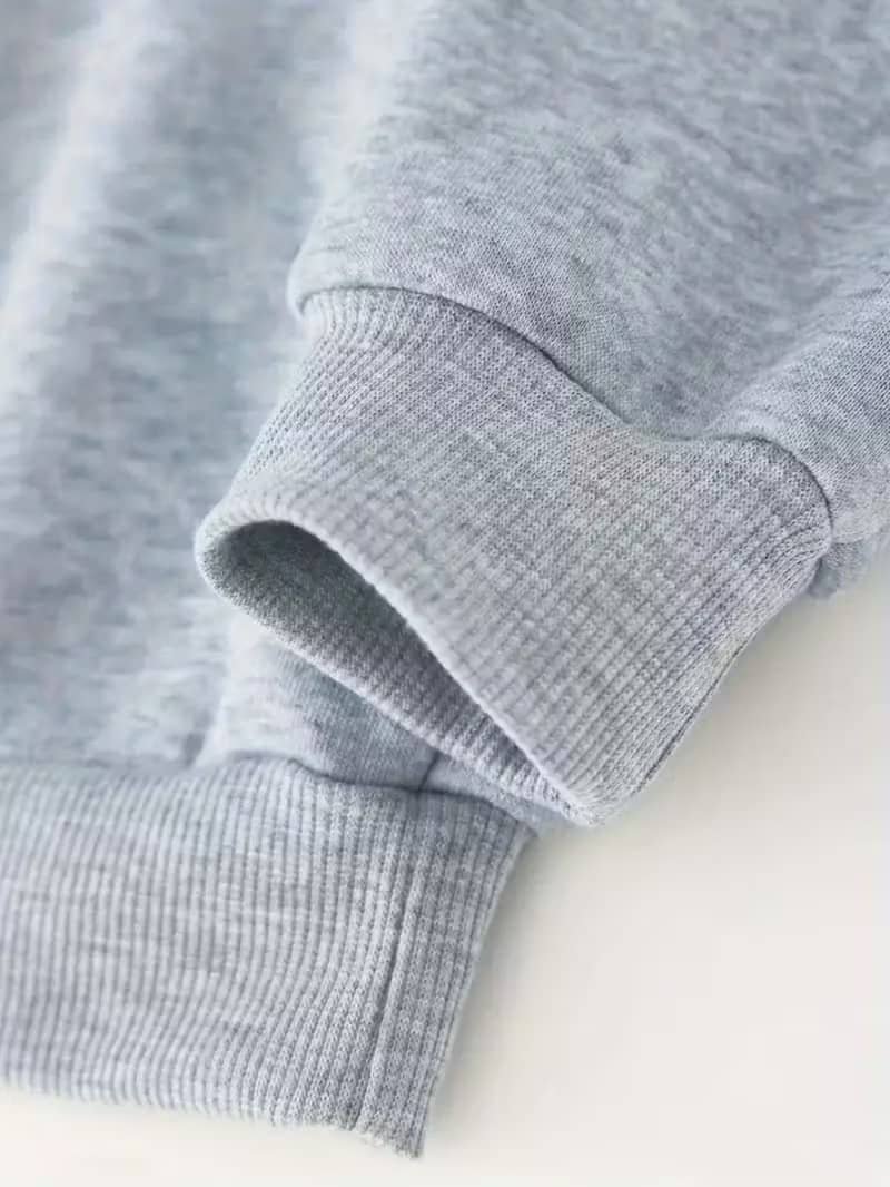 Knit Vey Pack of 1 Boys Cotton Blend Sweatshirt ( Grey Melange ) - Image 3