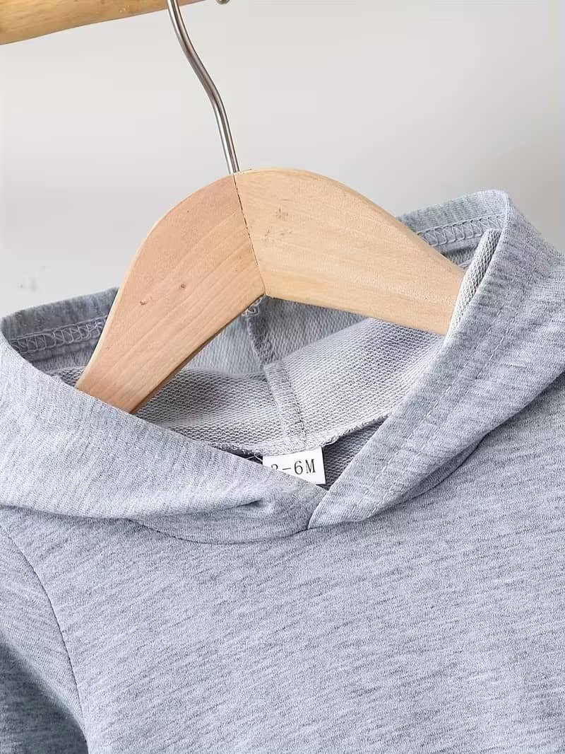 Knit Vey Pack of 1 Boys Cotton Blend Sweatshirt ( Grey Melange ) - Image 4