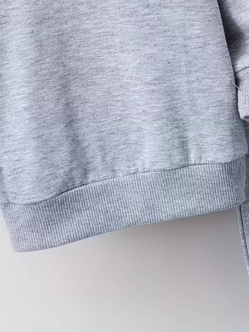 Knit Vey Pack of 1 Boys Cotton Blend Sweatshirt ( Grey Melange ) - Image 5