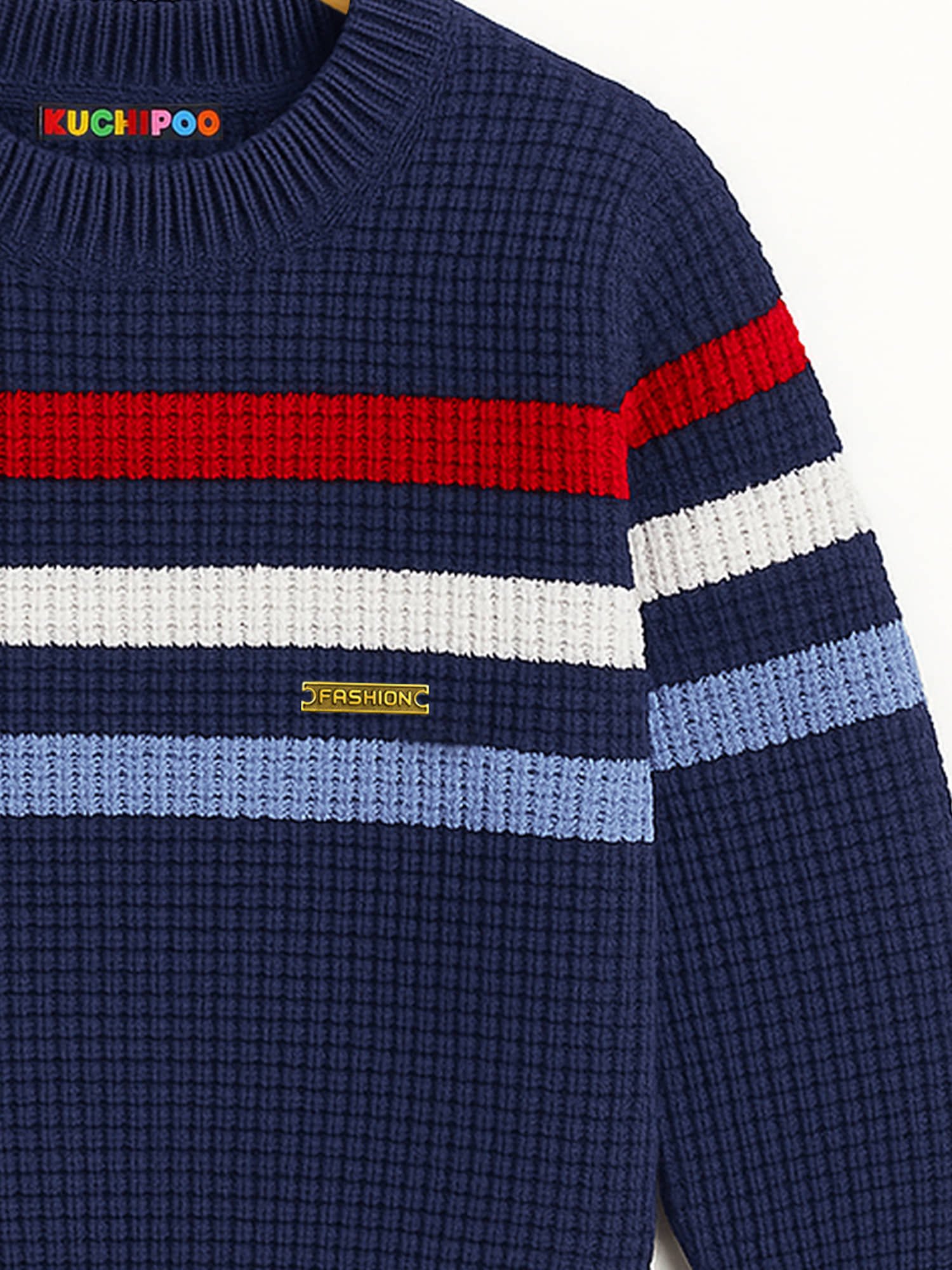 Kuchipoo Pack of 1 Boys Polyester Sweater ( Multicolor 6 ) - Image 3