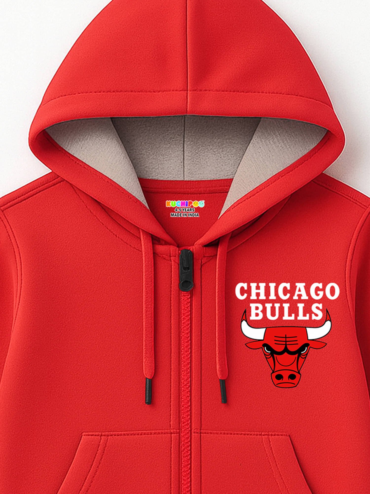 Kuchipoo Pack of 1 Boys Fleece Sweatshirt ( Red ) - Image 3