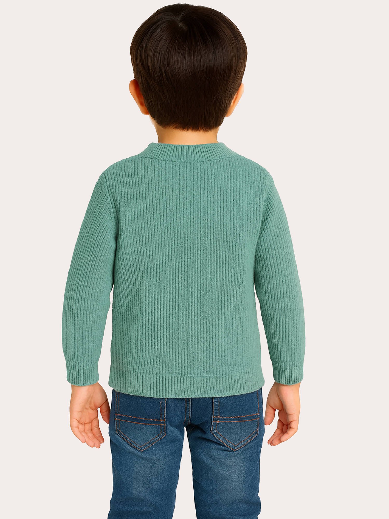 Kuchipoo Pack of 1 Boys Polyester Sweater ( Green ) - Image 2