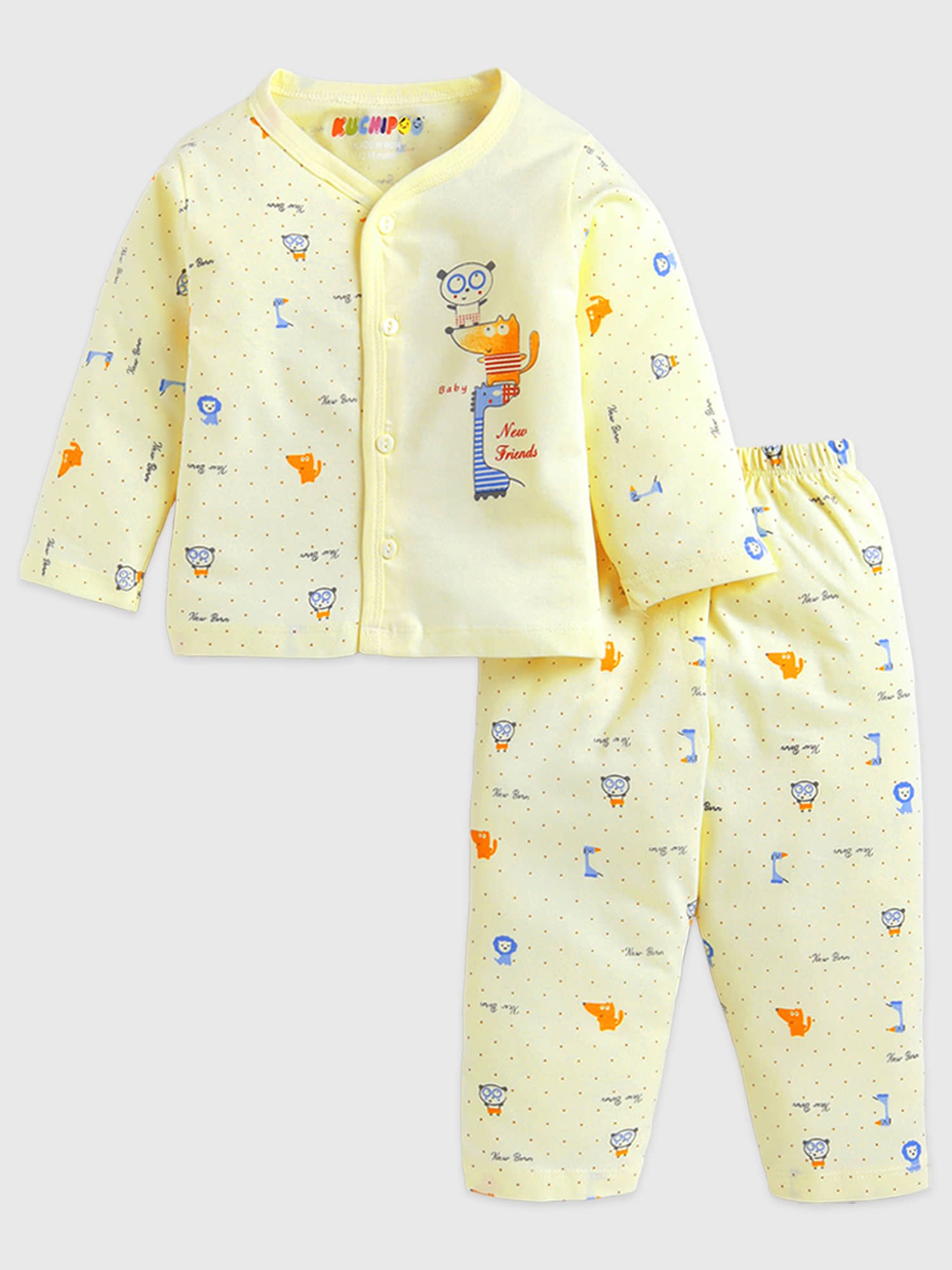 Kuchipoo Pack of 3 Boys Cotton T-Shirt & Trackpants Set ( Multicolor 1 ) - Image 3