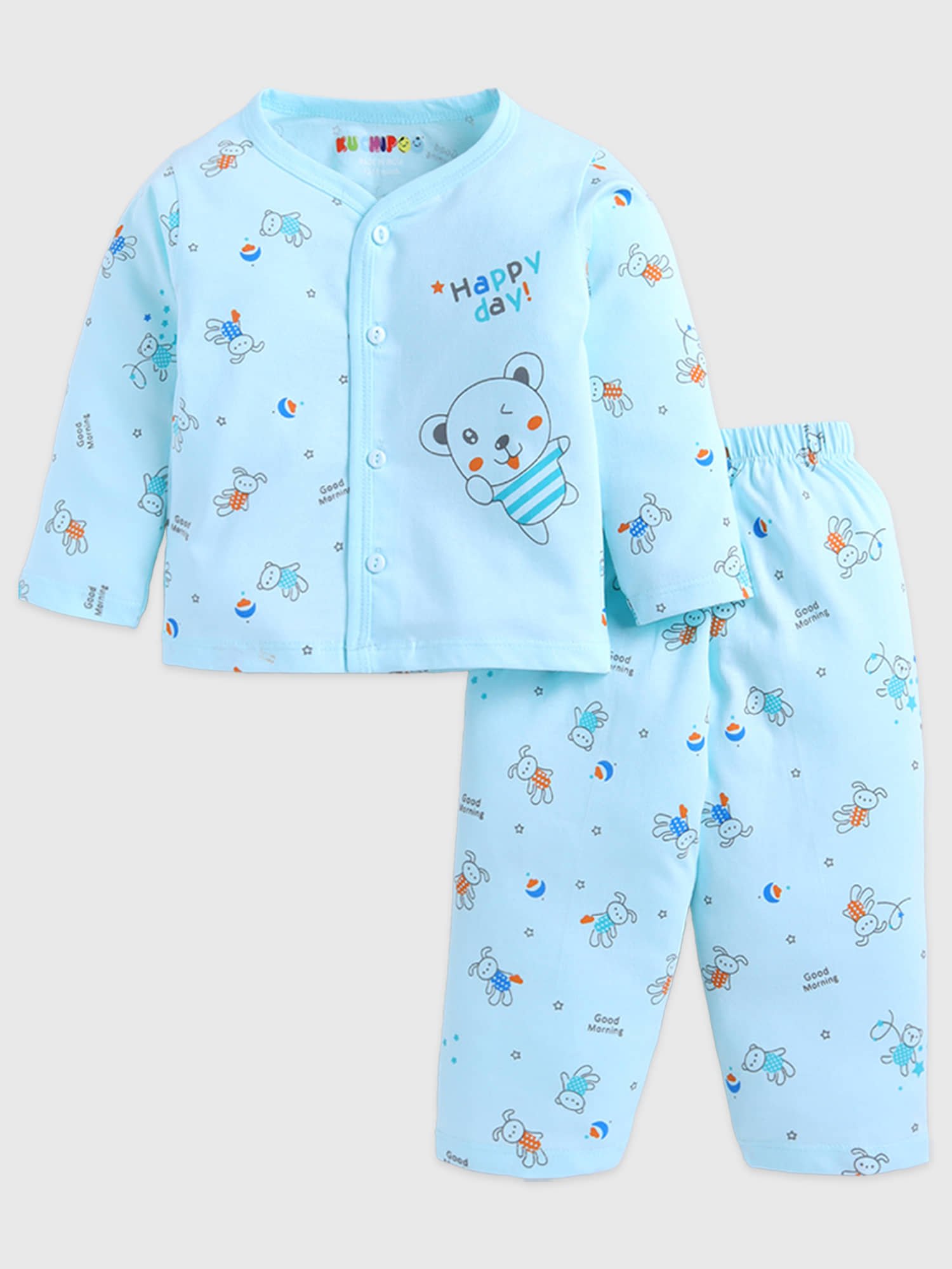 Kuchipoo Pack of 3 Boys Cotton T-Shirt & Trackpants Set ( Multicolor 1 ) - Image 4