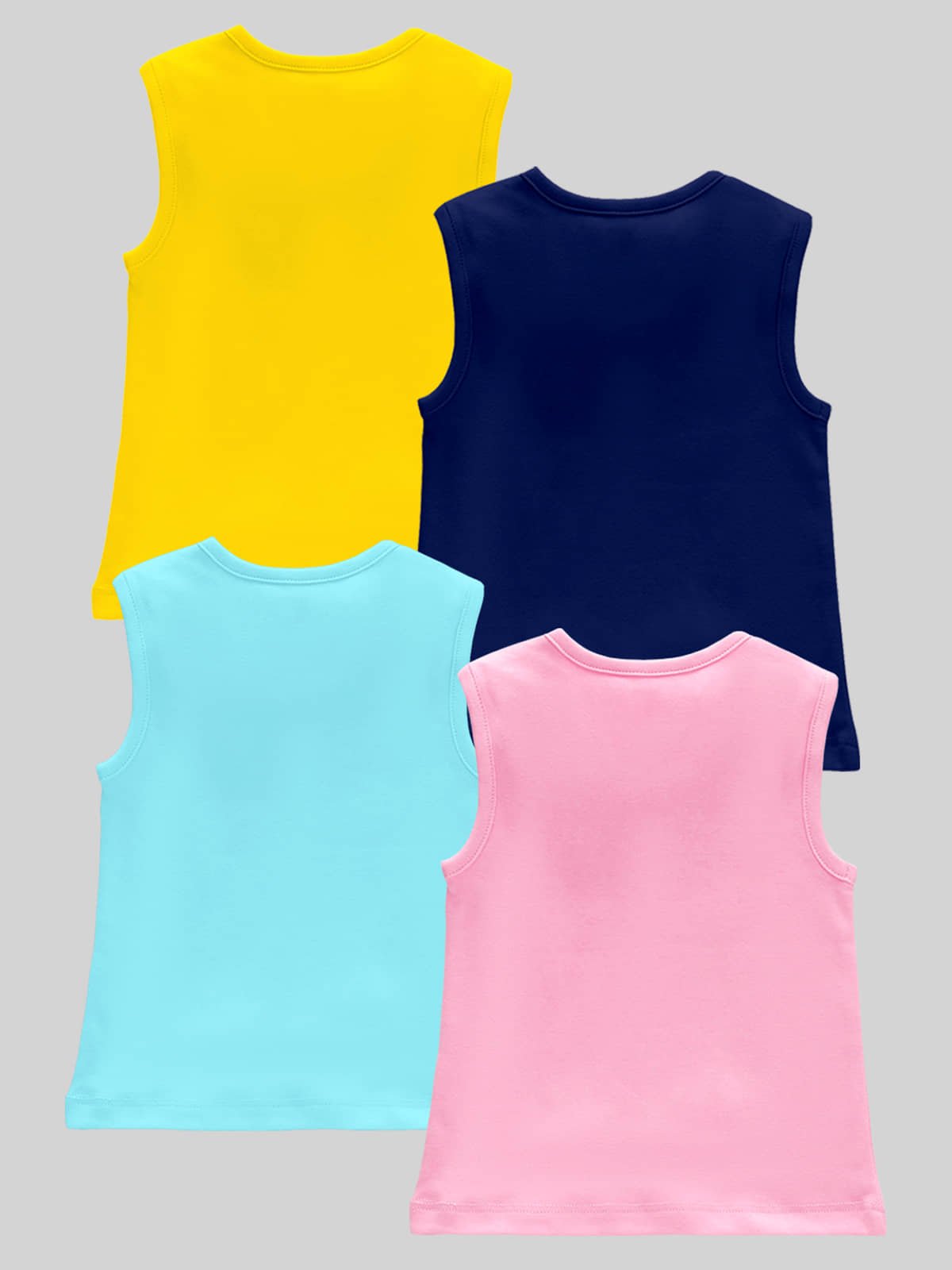 Kuchipoo Pack of 4 Girls Cotton Blend T-Shirt ( Multicolor 14 ) - Image 3