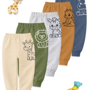 Kuchipoo Pack of 5 Boys Cotton Blend Trackpant ( Multicolor 1 )