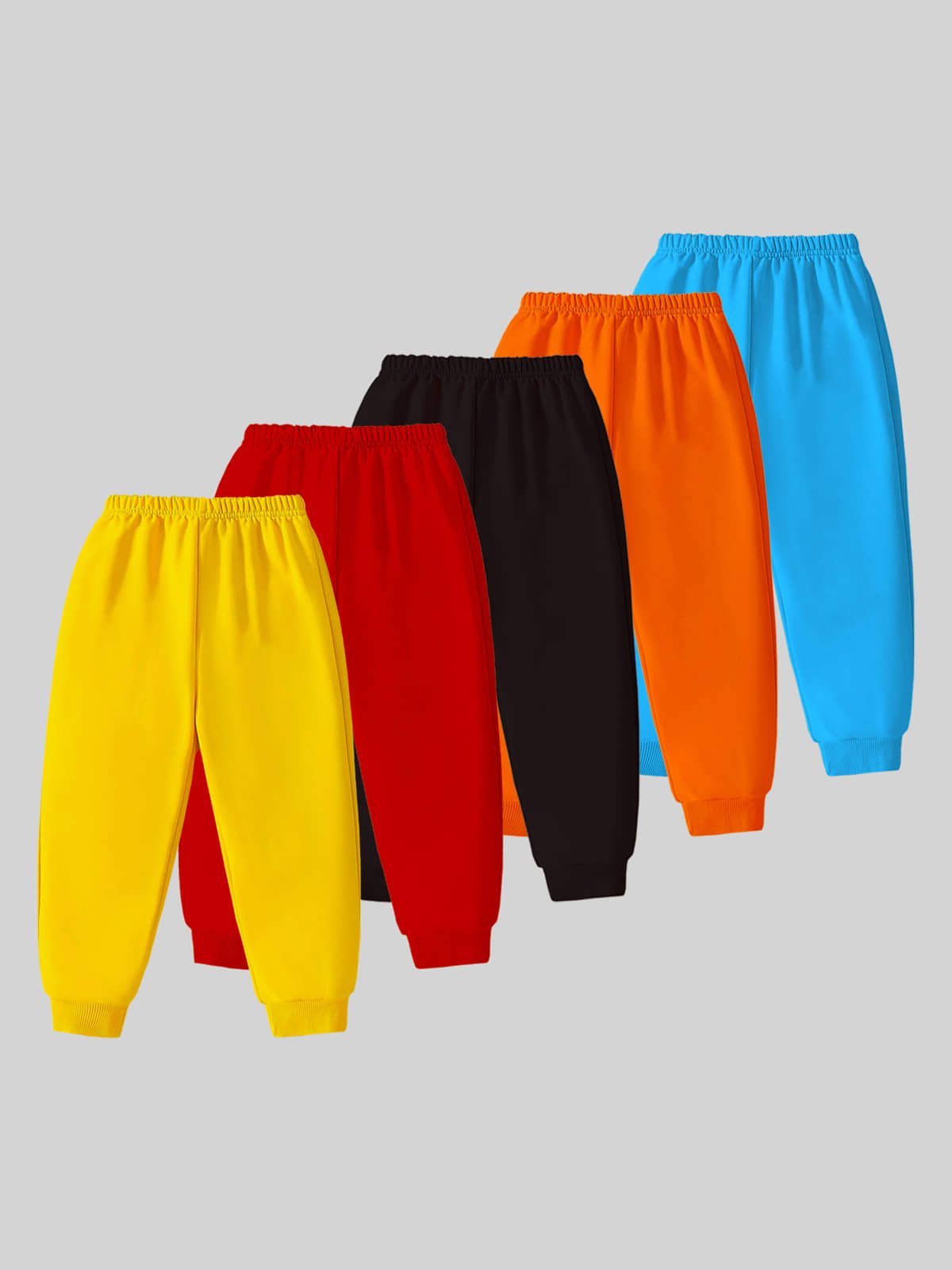 Kuchipoo Pack of 5 Baby Boys Cotton Blend Trackpant ( Multicolor 1 ) - Image 3
