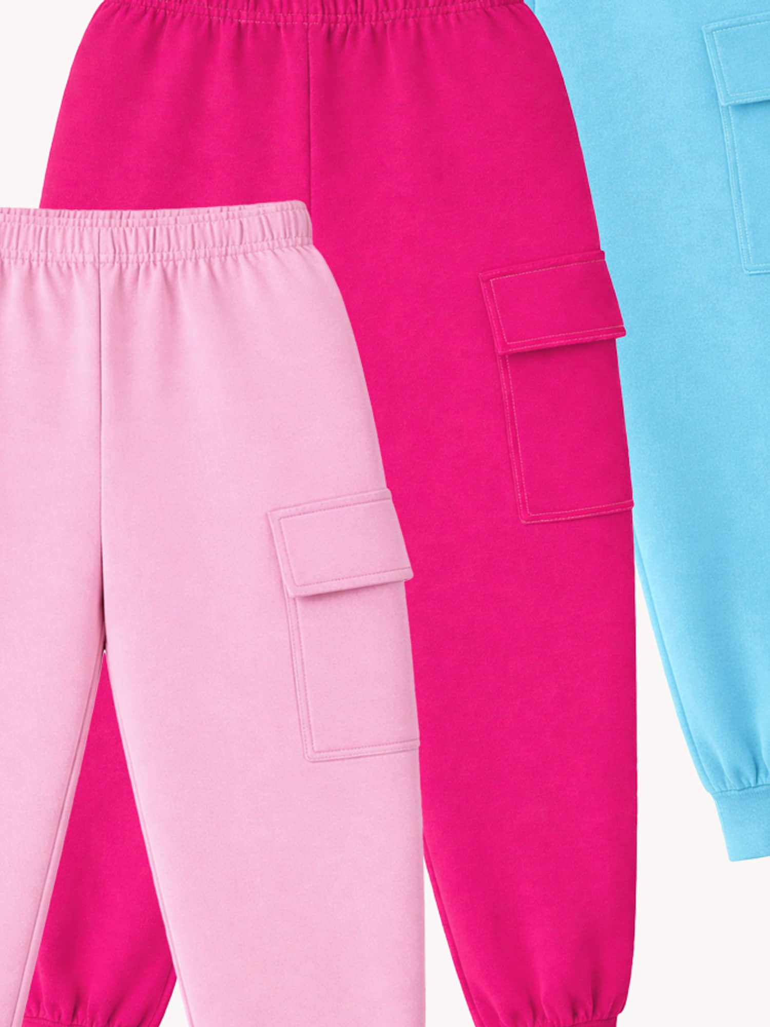 Kuchipoo Pack of 5 Girls Cotton Blend Joggers ( Colors ) - Image 8