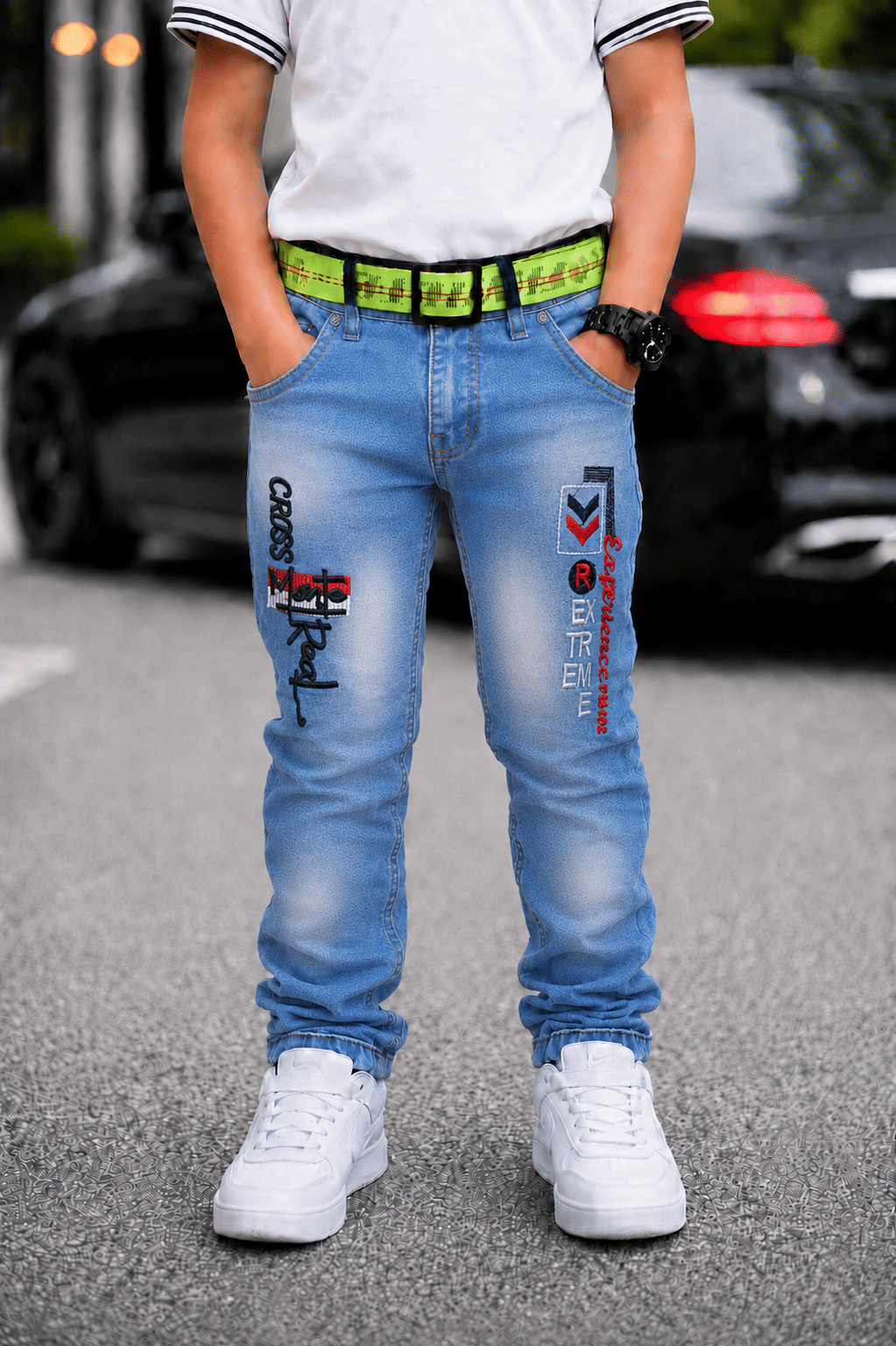 Kundan Boys Denim Jeans ( Light Blue , Pack of 1 )