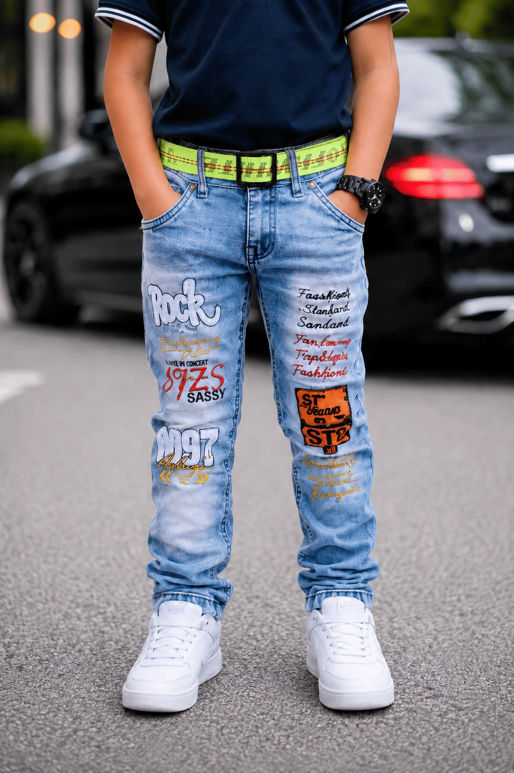 Kundan Boys Denim Jeans ( Light Blue , Pack of 1 )